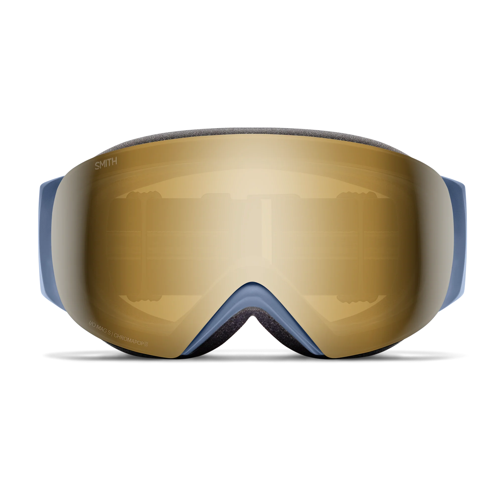 Masque de ski Smith - I/O MAG S - Bleu Acier Split - ChromaPop Sun Black Gold Mirror