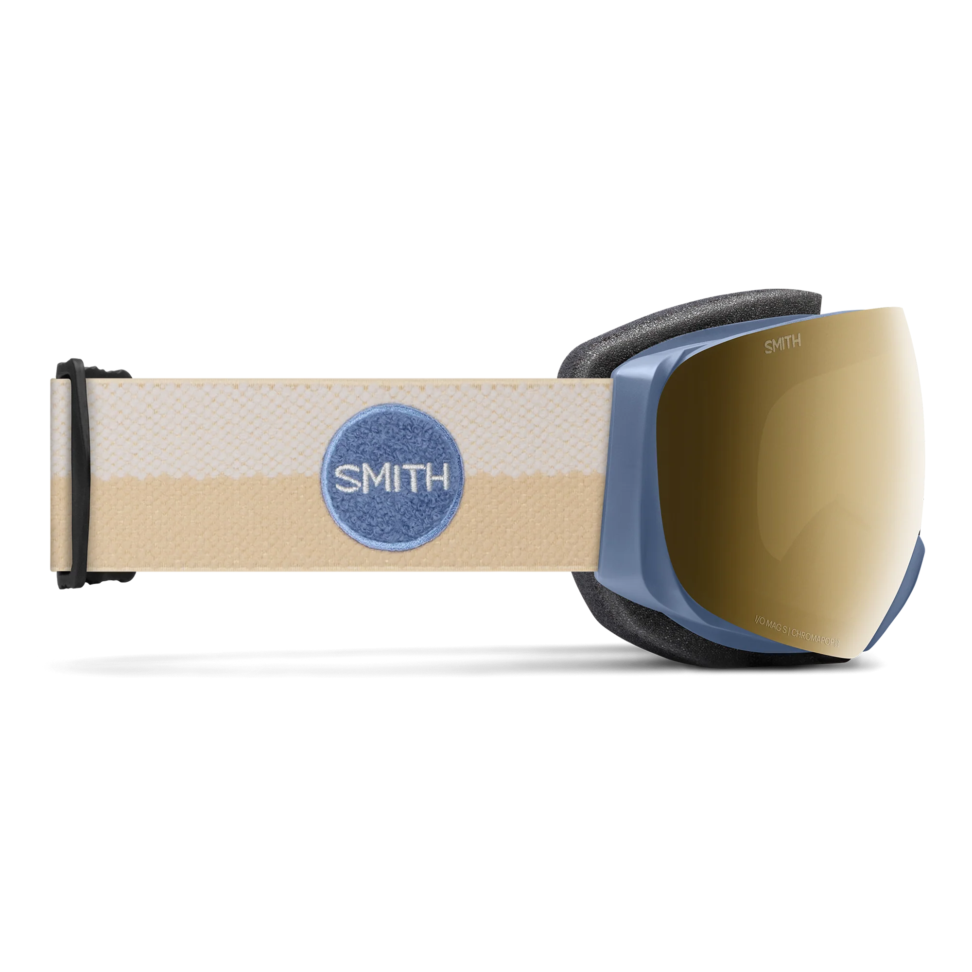 Masque de ski Smith - I/O MAG S - Bleu Acier Split - ChromaPop Sun Black Gold Mirror