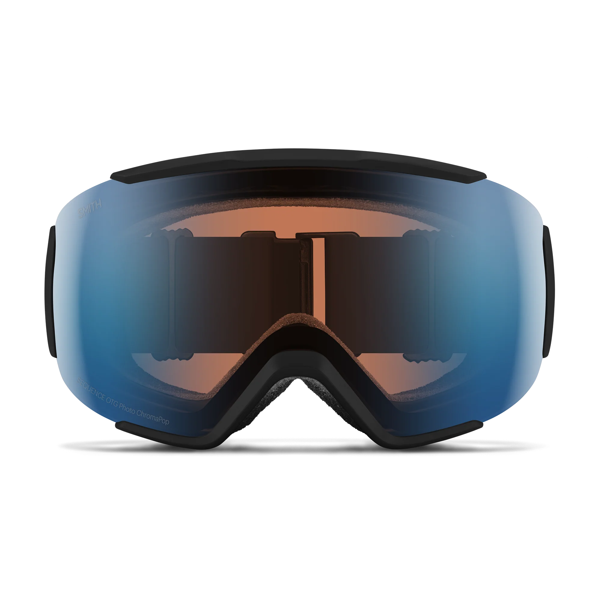 Masque de ski Smith - Sequence OTG - Noir - ChromaPop Pro Photochromic Blue Mirror