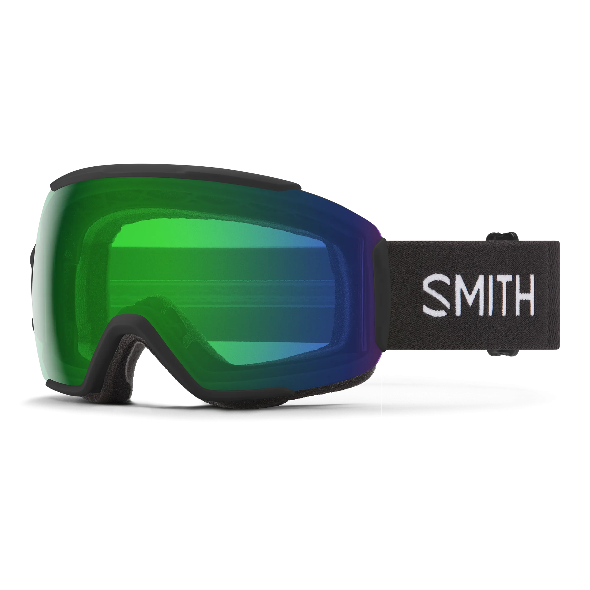 Masque de ski Smith - Sequence OTG - Noir - ChromaPop Everyday Green Mirror