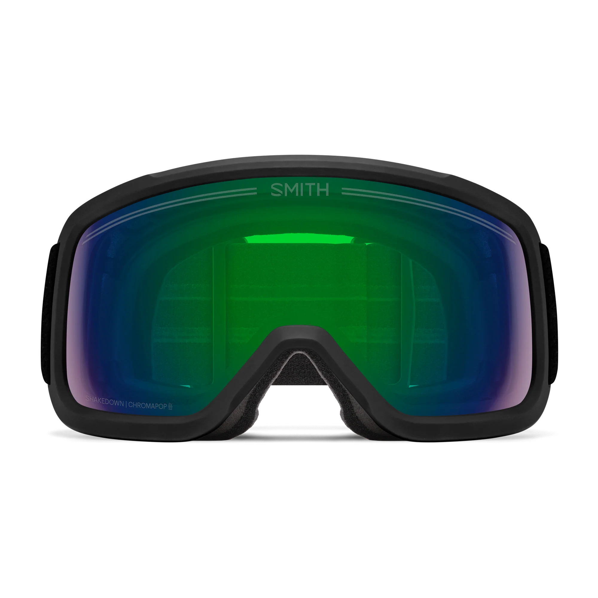 Masque de ski Smith - Shakedown - Noir - ChromaPop Everyday Green Mirror 2