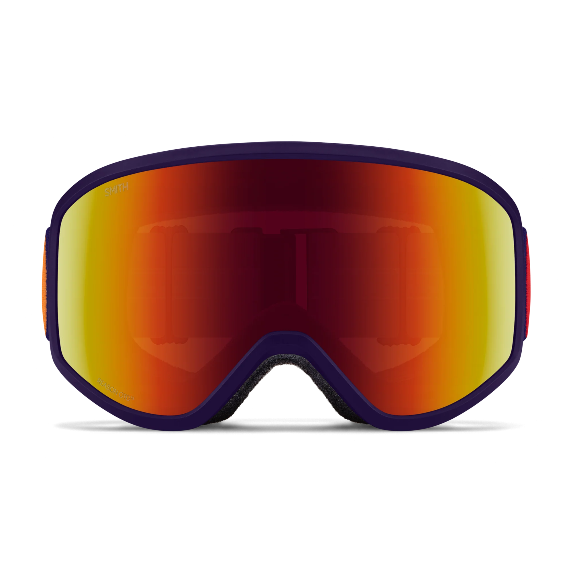 Masque de ski Smith - Reason OTG - Prune Dégradé - Red Sol-X Mirror Antifog
