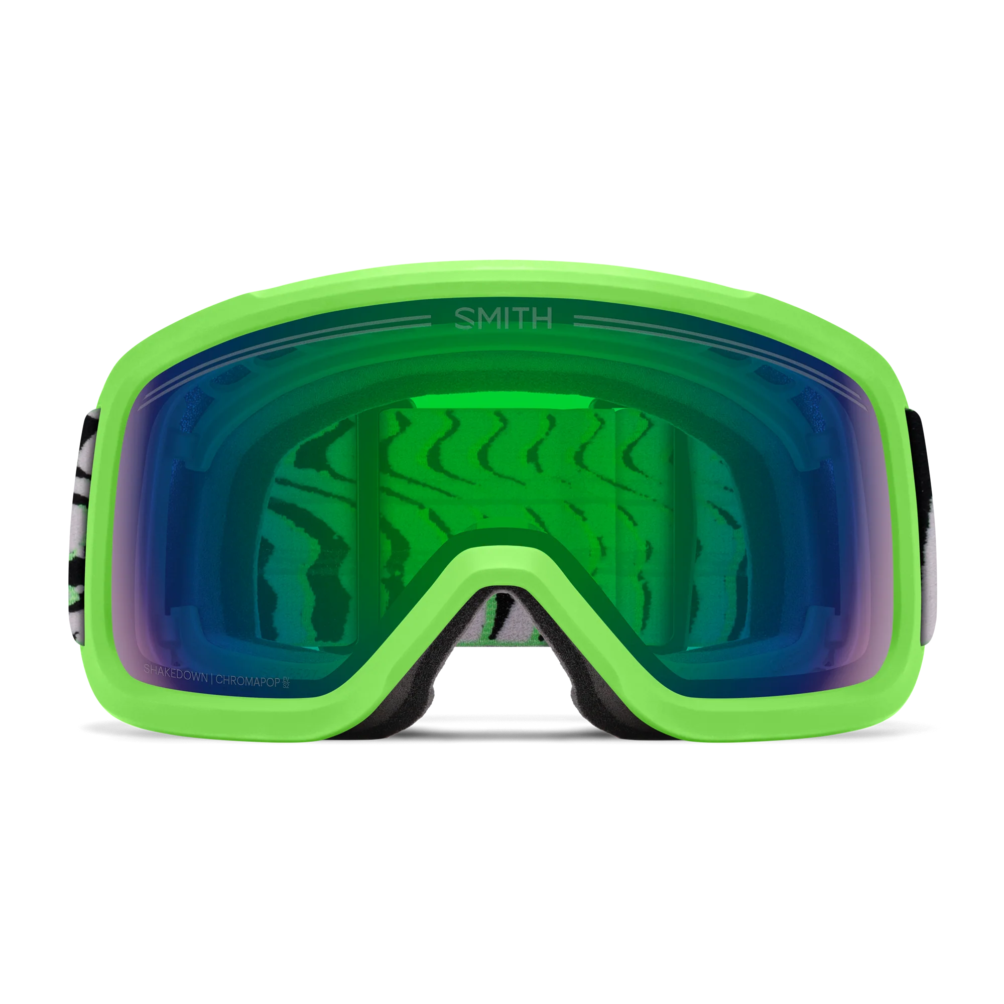 Masque de ski Smith - Shakedown - Slime Static Shag - ChromaPop Everyday Green Mirror 2