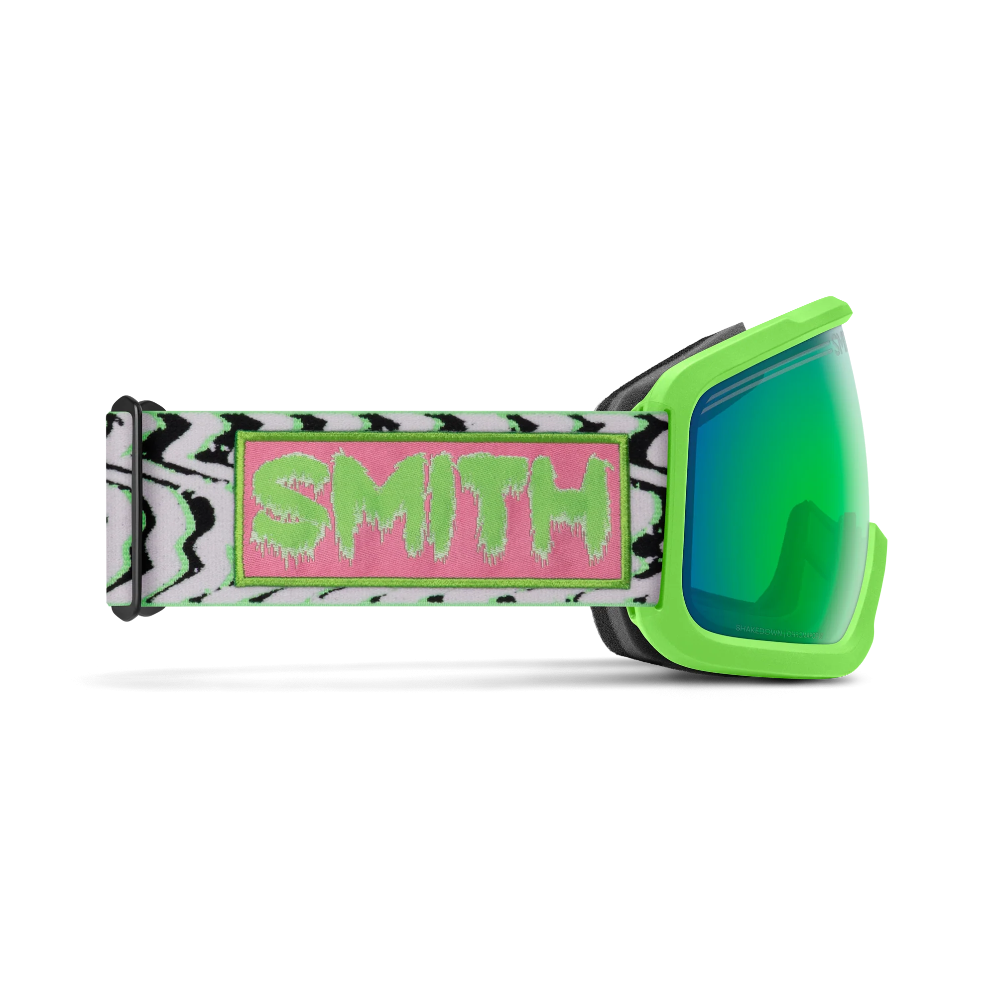 Masque de ski Smith - Shakedown - Slime Static Shag - ChromaPop Everyday Green Mirror 3