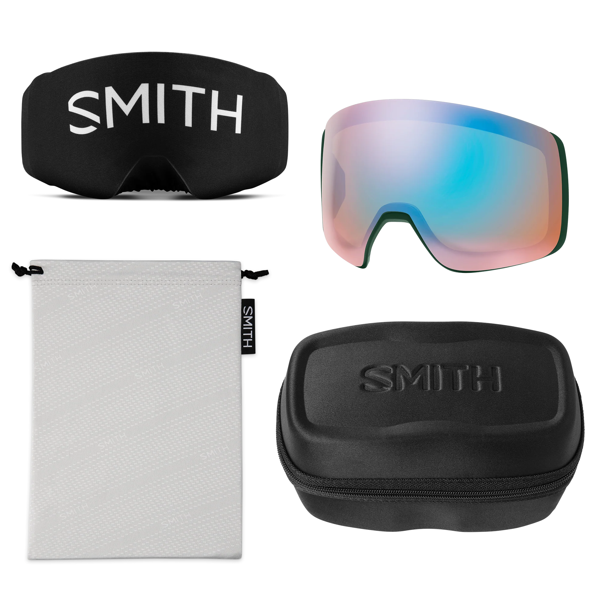 Masque de ski Smith - 4D MAG XL - Vert Evergreen Retro Classic - ChromaPop Sun Black Gold Mirror 5