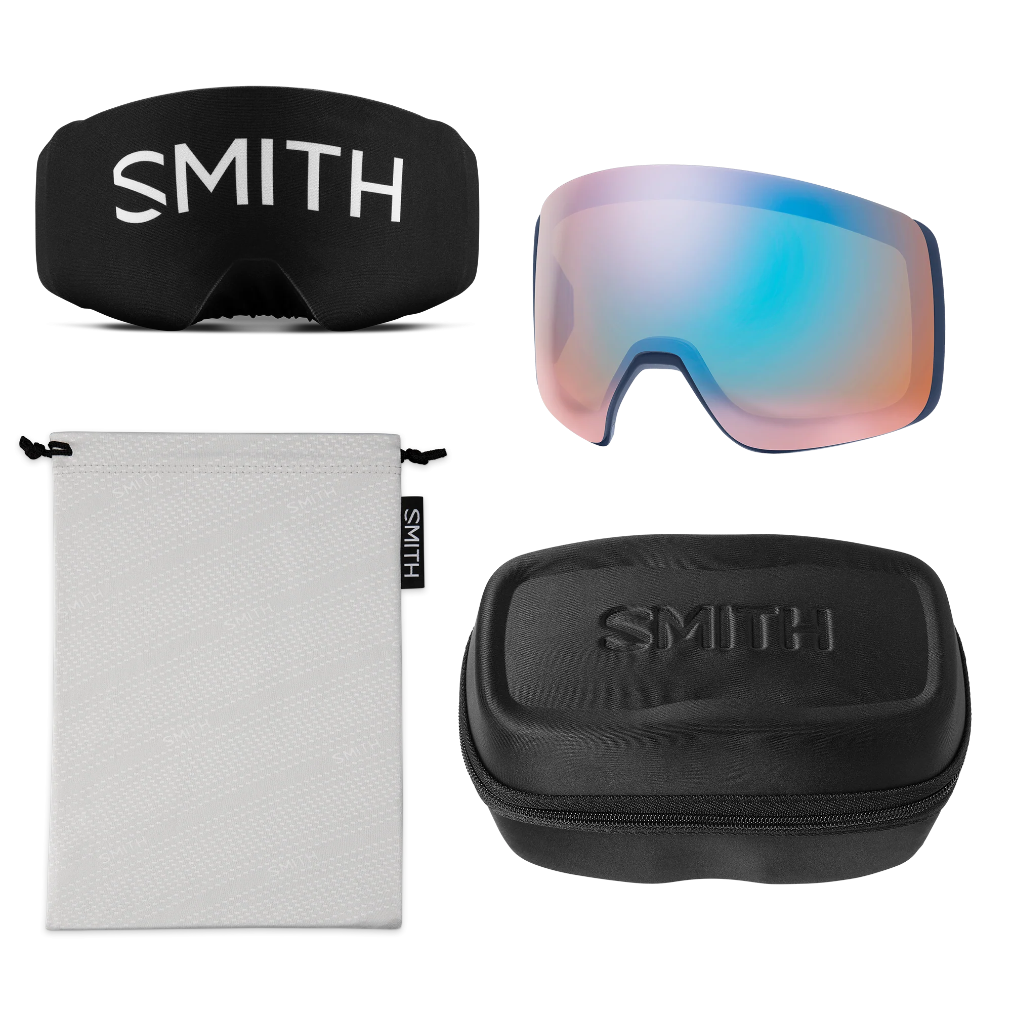 Masque de ski Smith - 4D MAG XL - Midnight Snow - ChromaPop Everyday Blue Mirror 5