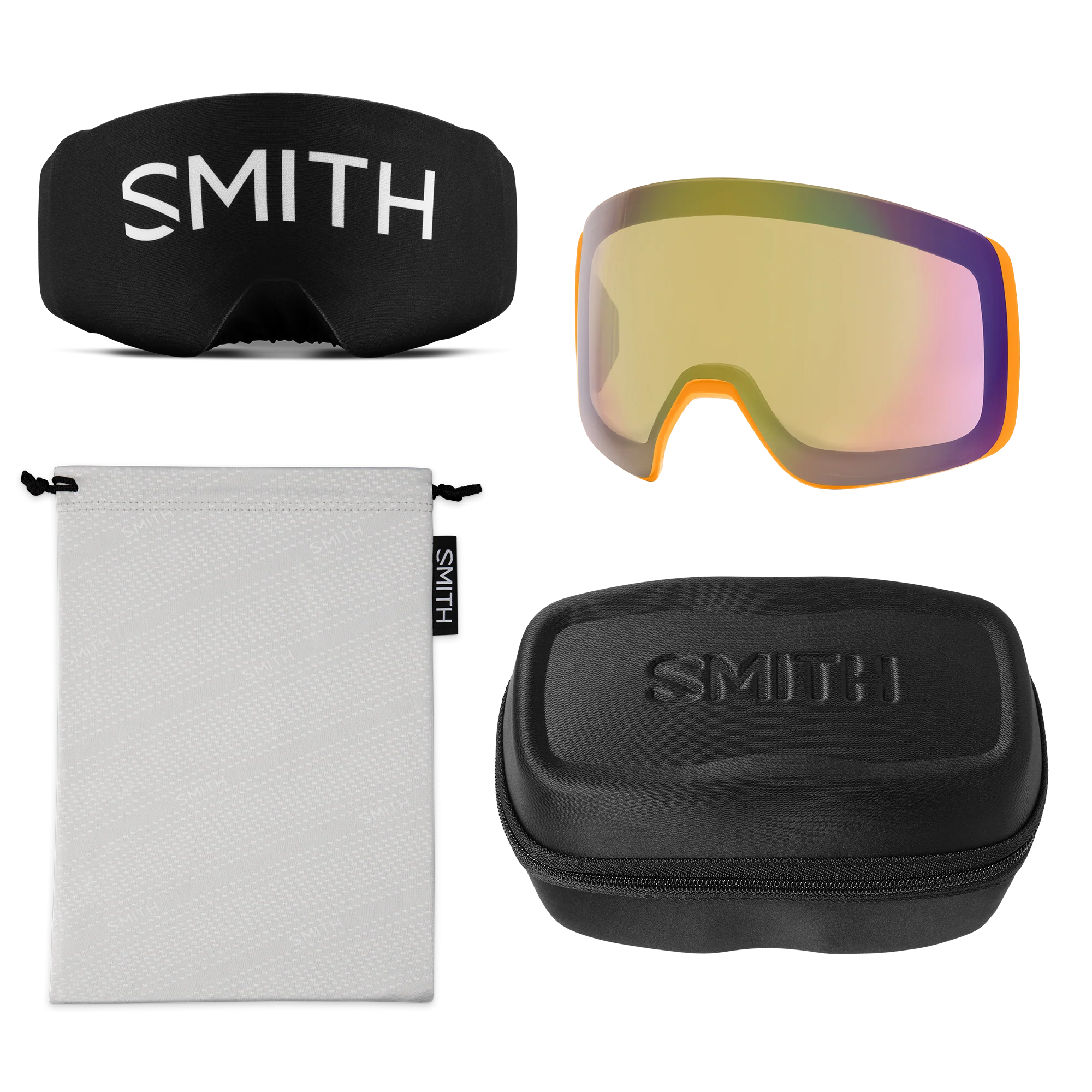 Masque de ski Smith - 4D MAG XL - Orange Electric Sunrise - ChromaPop Everyday Red Mirror 5
