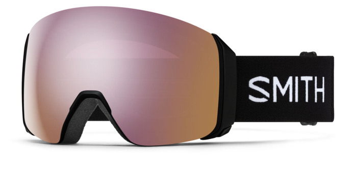Masque de ski Smith - 4D MAG XL - Noir - ChromaPop Everyday Rose Gold Mirror