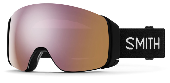Masque de ski Smith - 4D MAG - Noir - ChromaPop Everyday Rose Gold Mirror