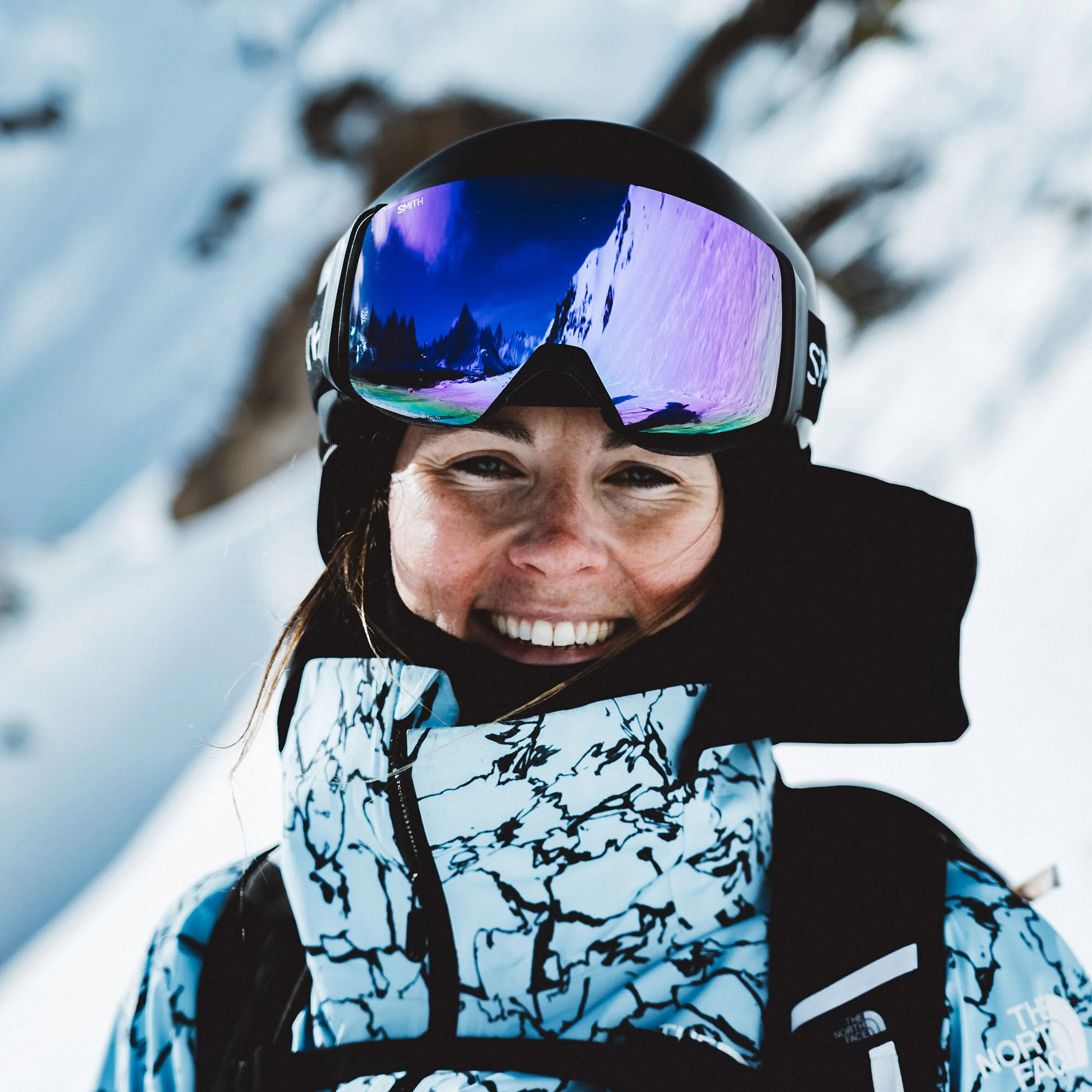 Masque de ski Smith - 4D MAG - Noir - ChromaPop Everyday Blue Mirror 5