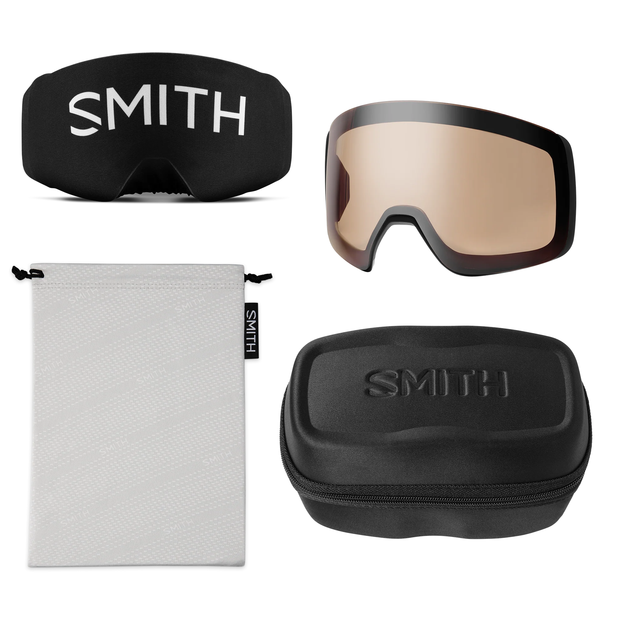 Masque de ski Smith - 4D MAG - Noir - ChromaPop Pro Photochromic Gold Mirror 3