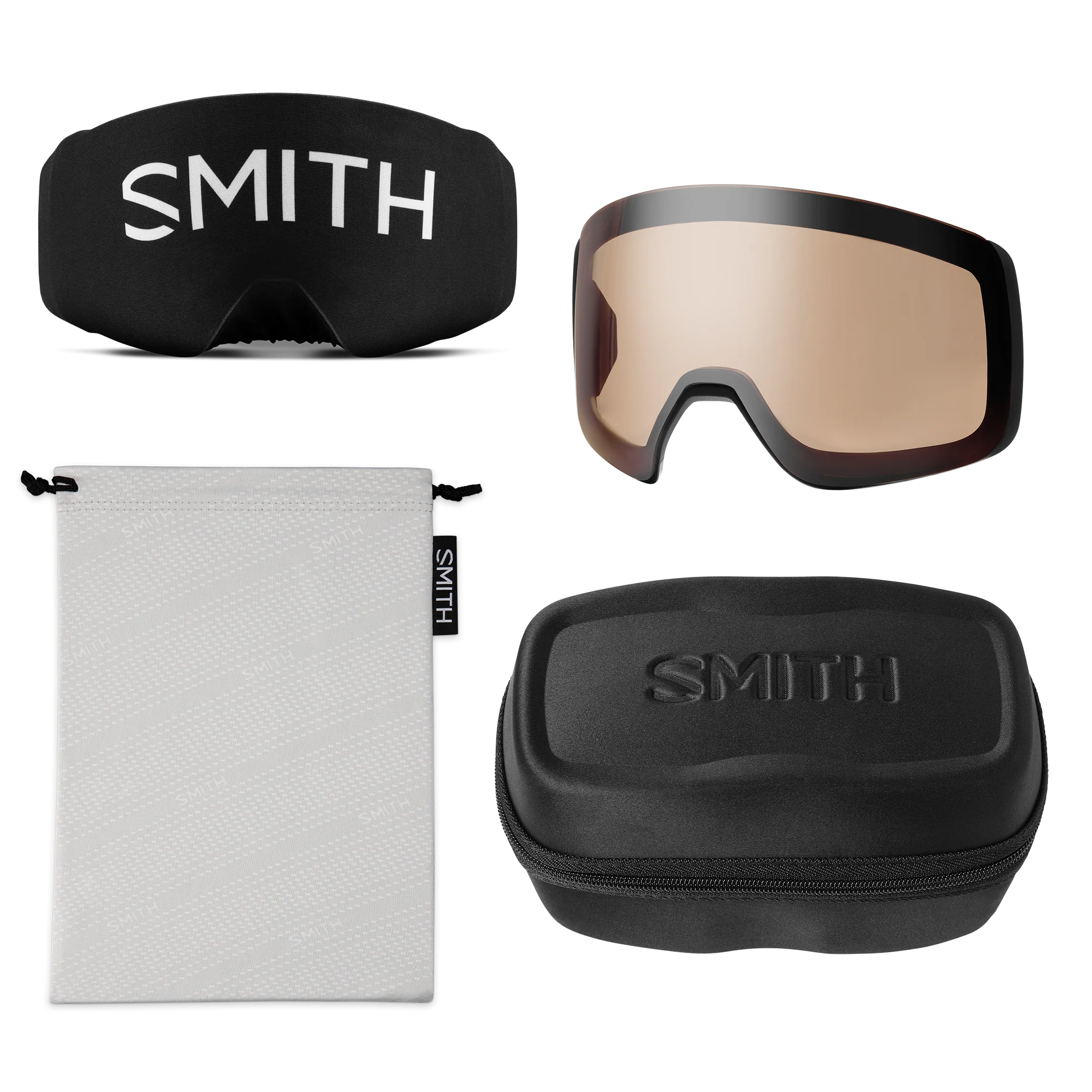 Masque de ski Smith - 4D MAG - Noir - ChromaPop Pro Photochromic Red Mirror 3