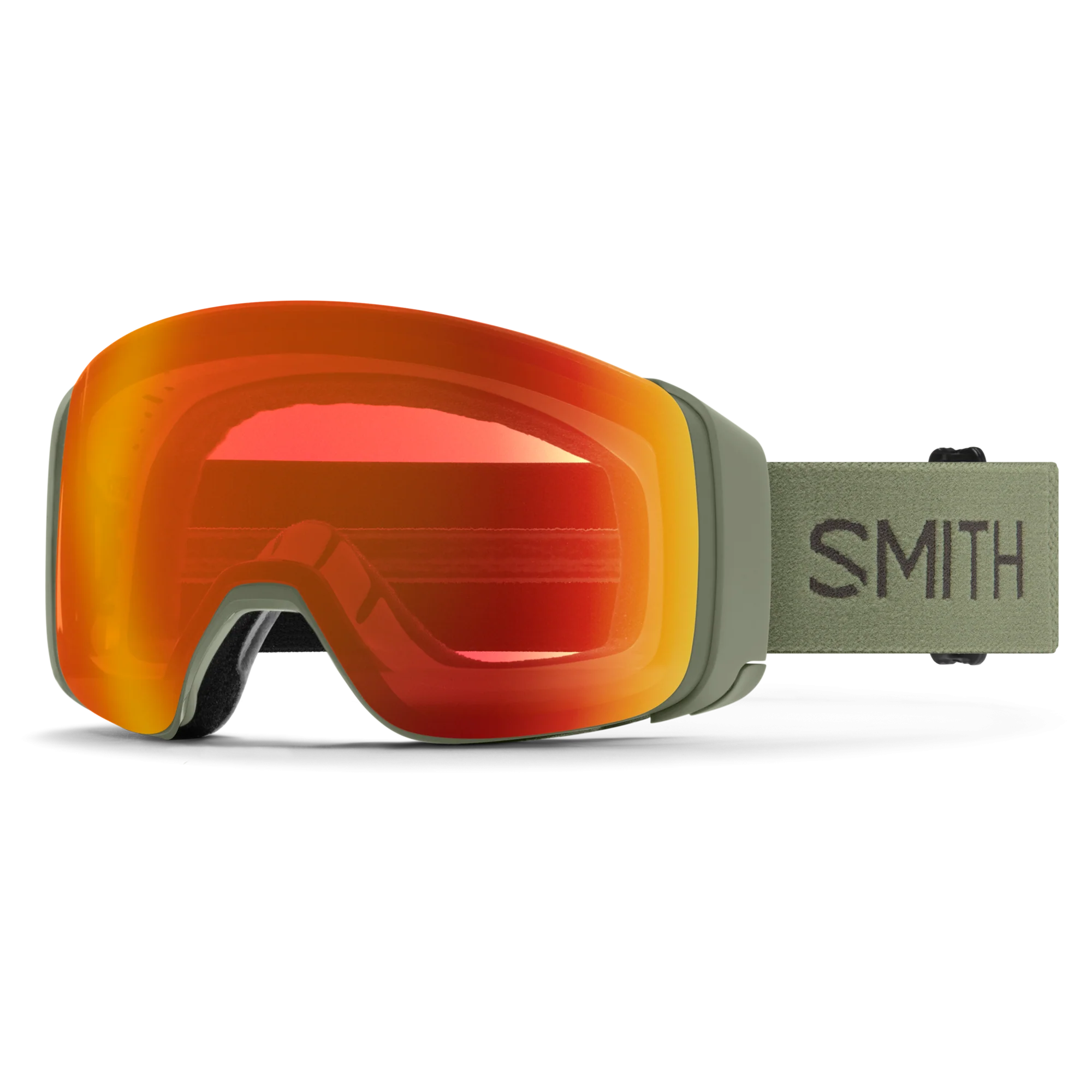 Masque de ski Smith - 4D MAG - Vert Fatigue - ChromaPop Everyday Red Mirror