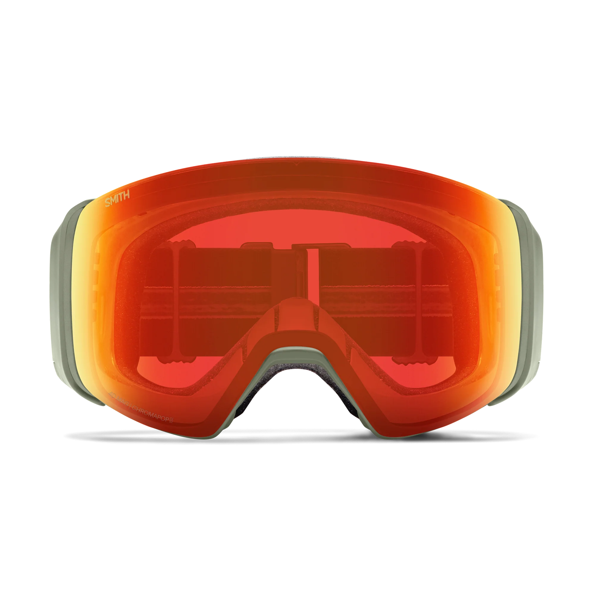 Masque de ski Smith - 4D MAG - Vert Fatigue - ChromaPop Everyday Red Mirror 2