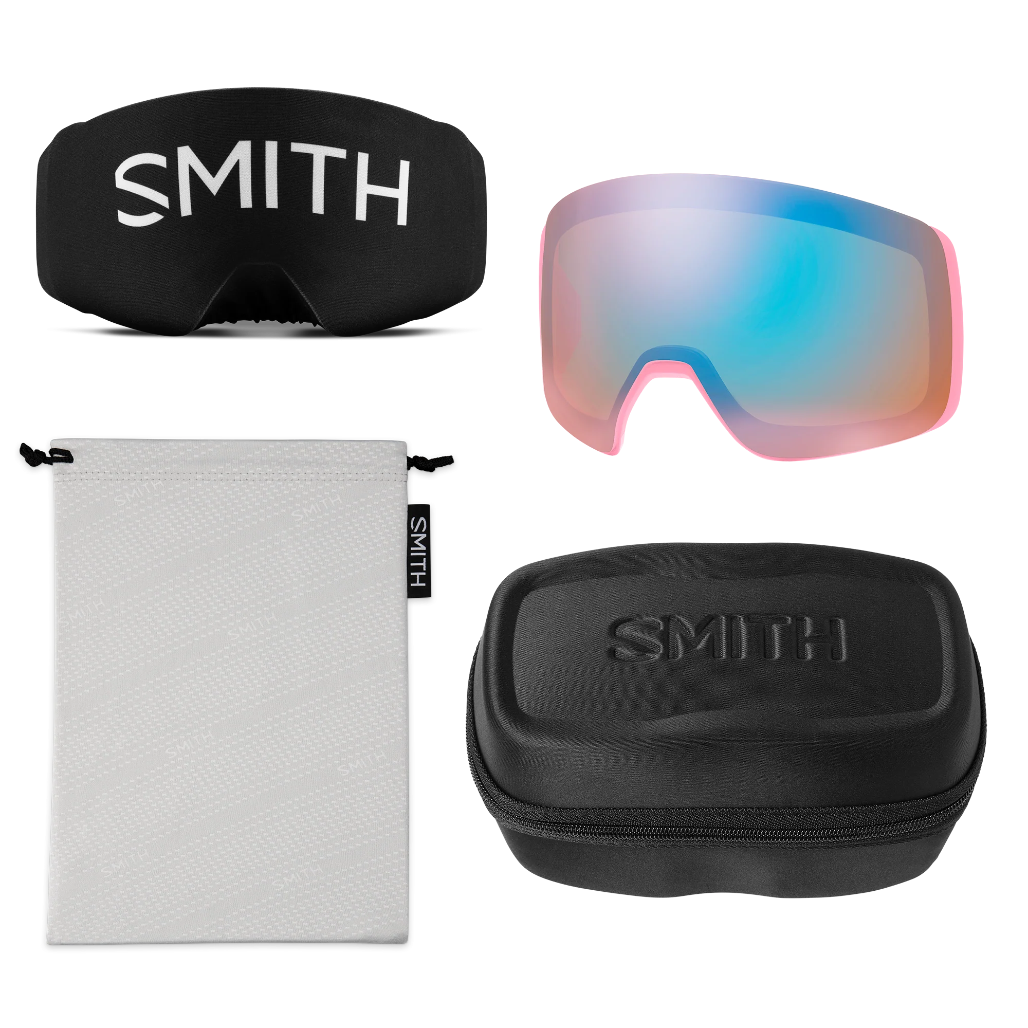 Masque de ski Smith - 4D MAG - Rose Frost Flex Glitch - ChromaPop Sun Black 5