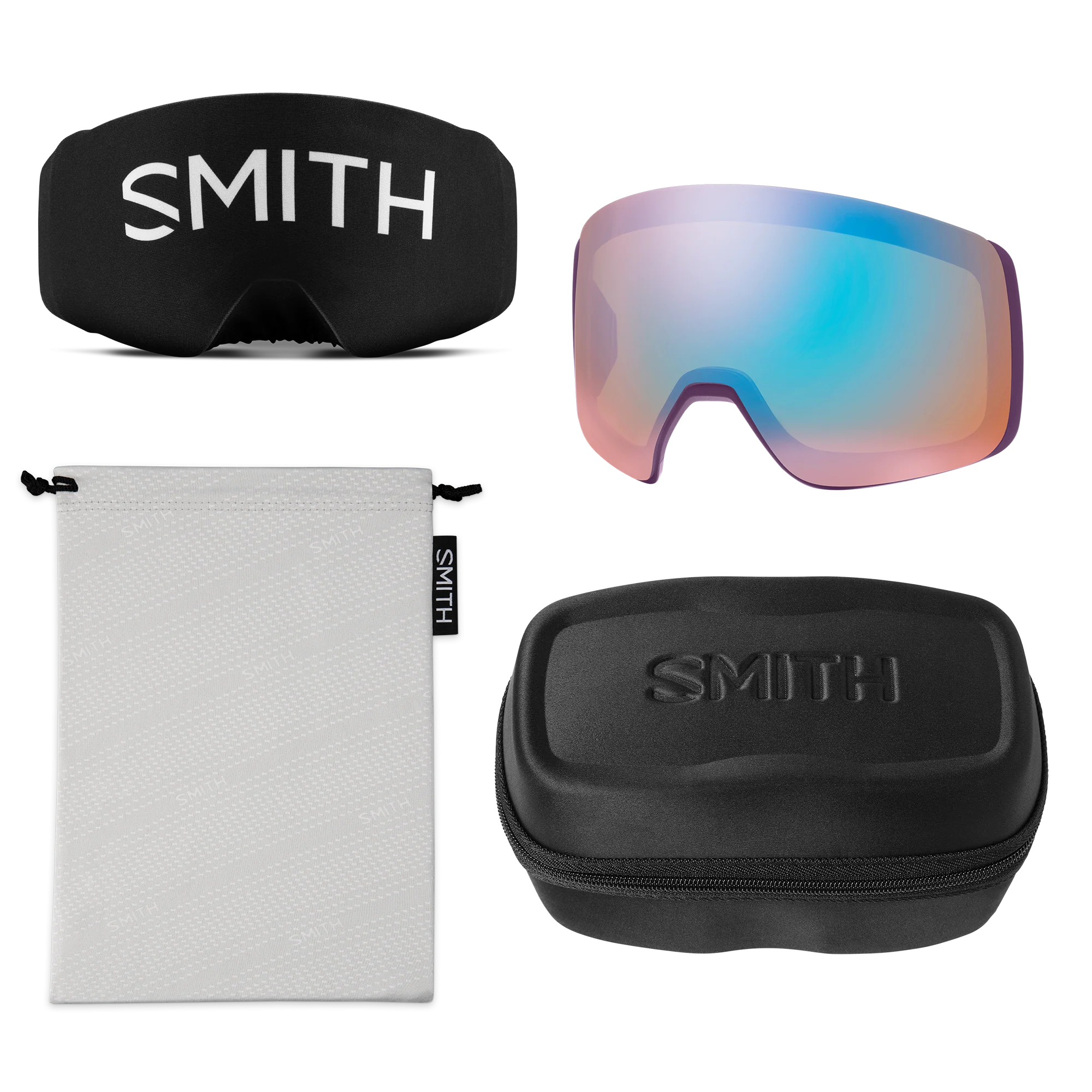 Masque de ski Smith - 4D MAG - Cerise Lacquer Phases - ChromaPop Sun Platinum Mirror 5