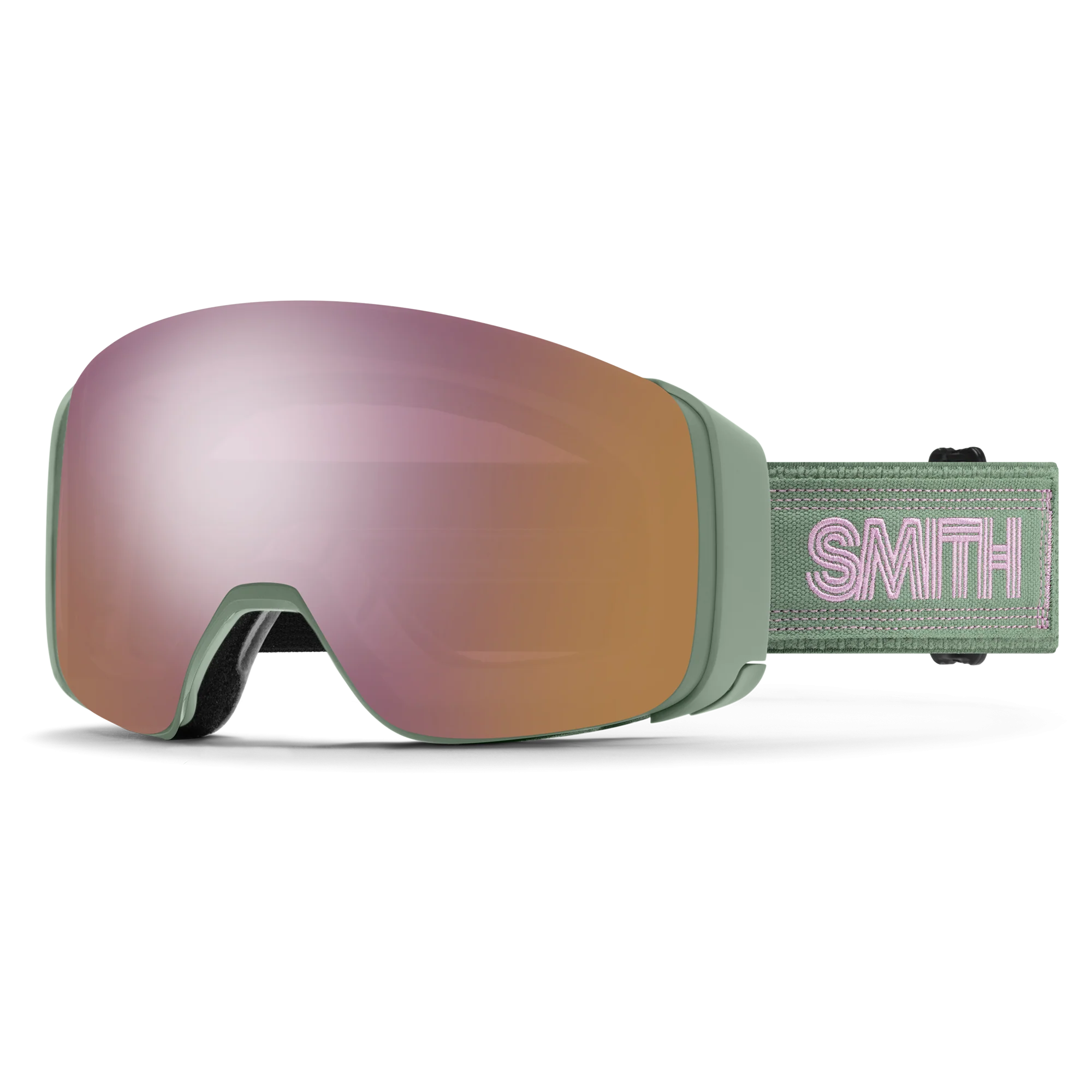 Masque de ski Smith - 4D MAG - Olive Warm Steel - ChromaPop Everyday Rose Gold Mirror