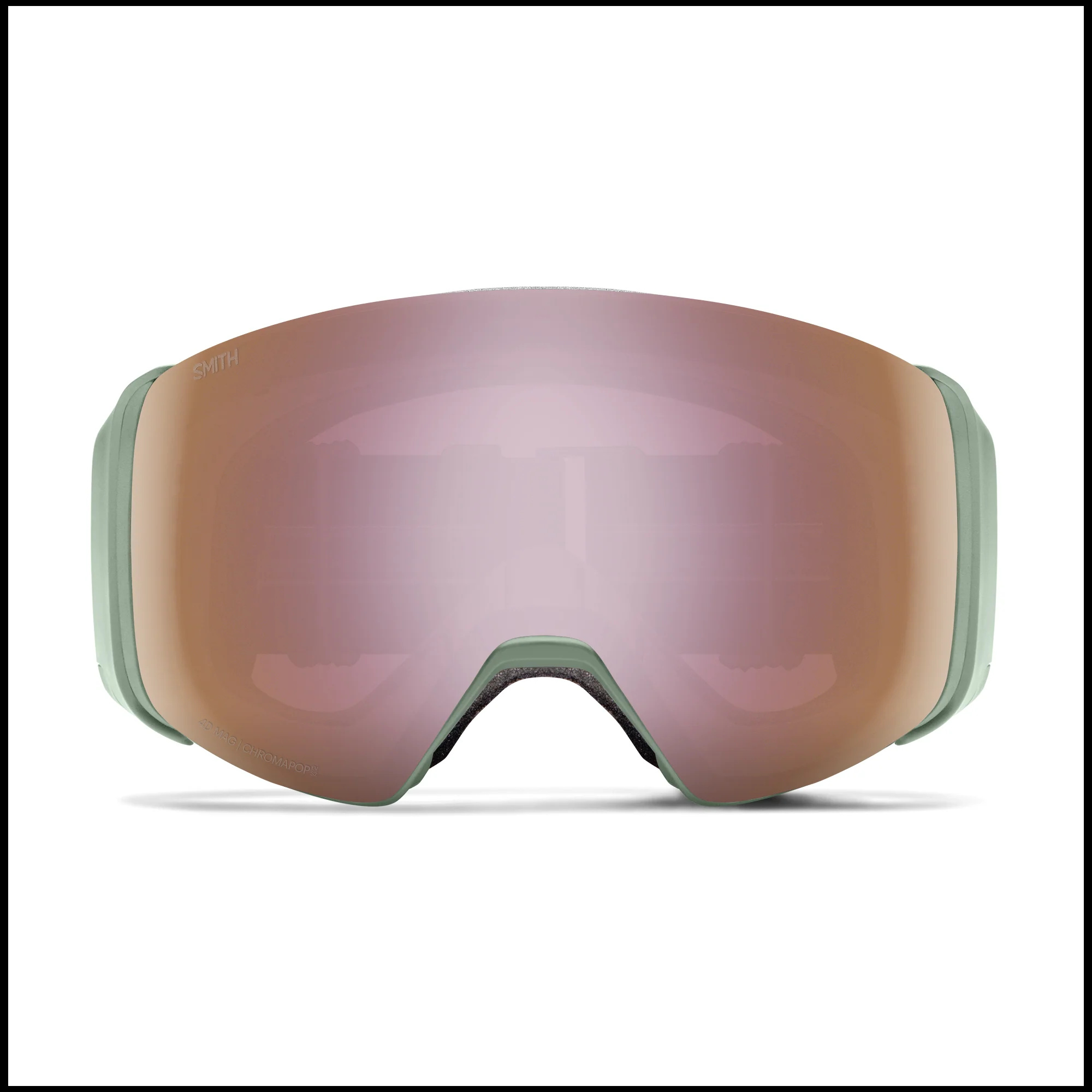 Masque de ski Smith - 4D MAG - Olive Warm Steel - ChromaPop Everyday Rose Gold Mirror 2