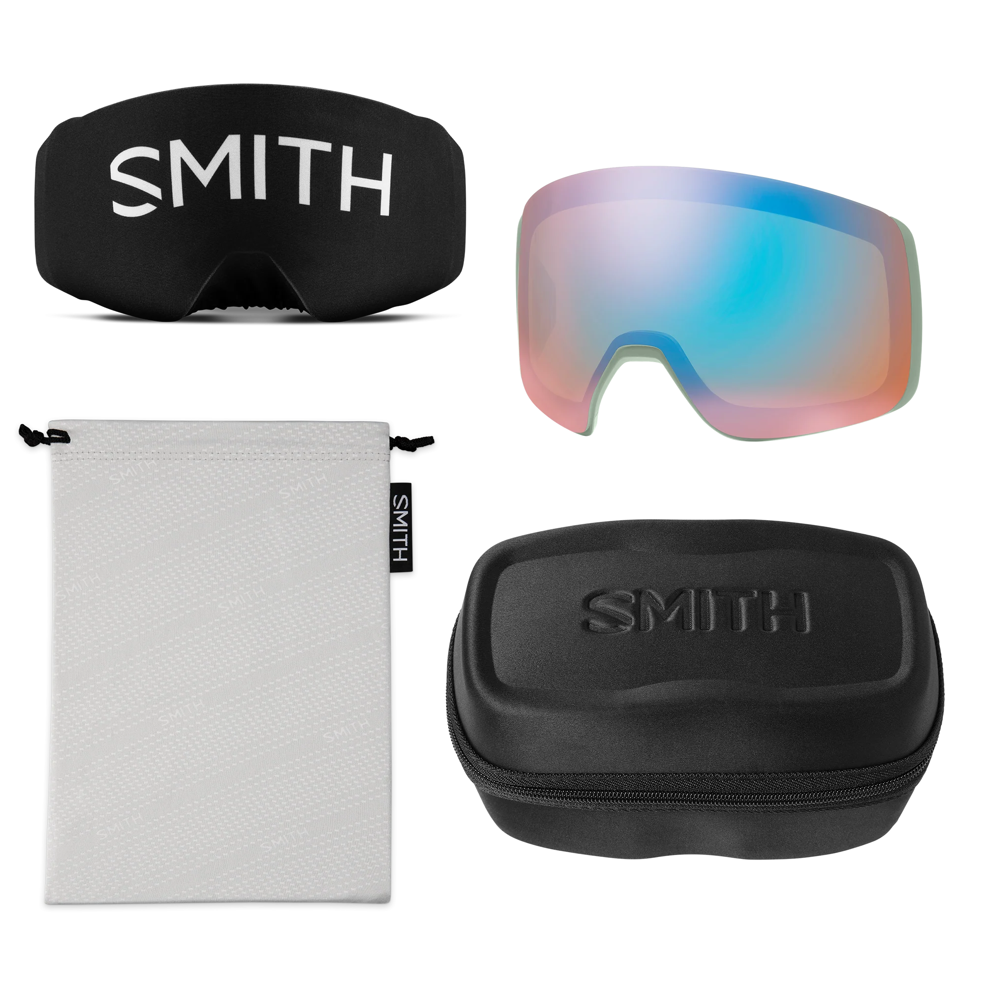 Masque de ski Smith - 4D MAG - Olive Warm Steel - ChromaPop Everyday Rose Gold Mirror 5