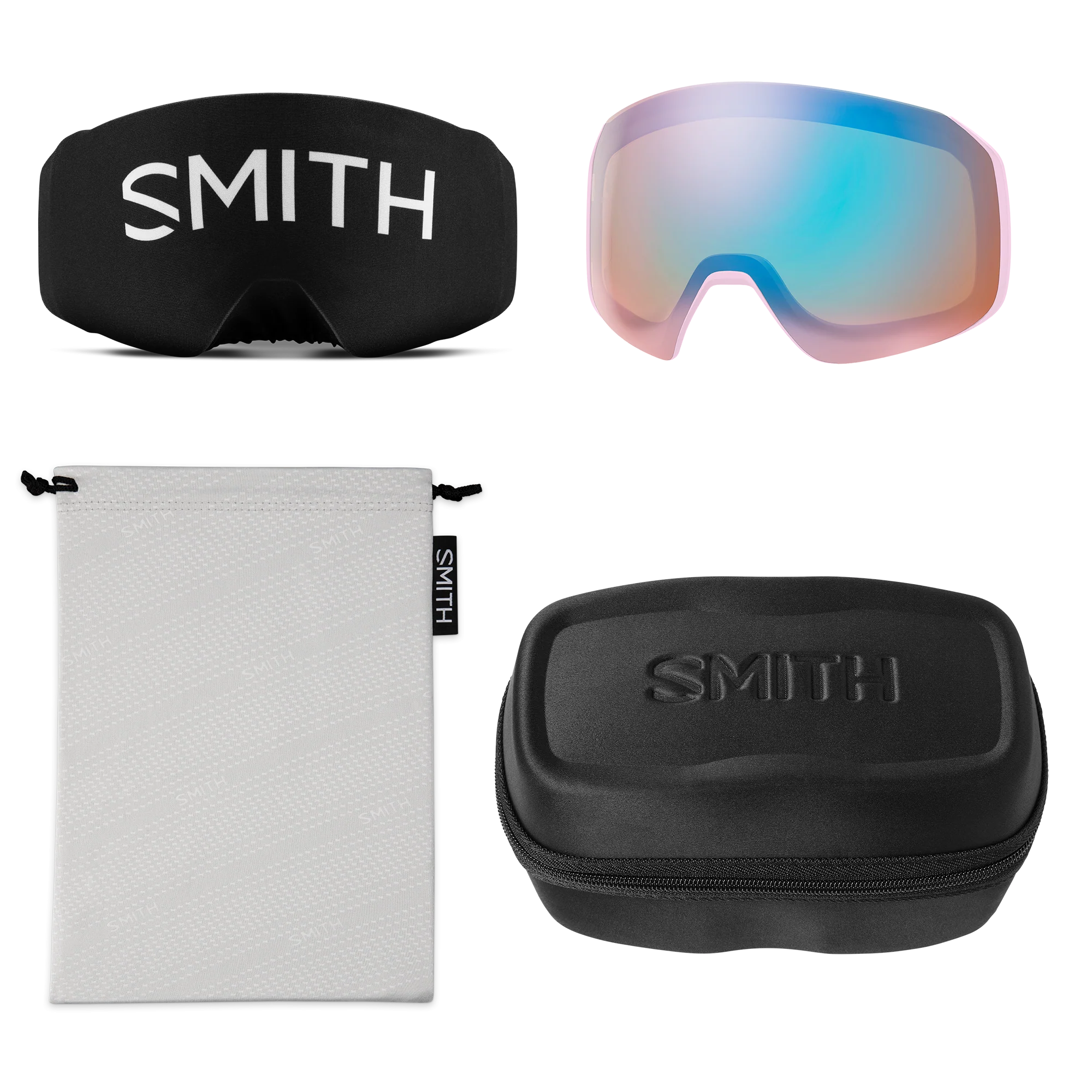 Masque de ski Smith - 4D MAG S - Rose Frost - ChromaPop Sun Platinum Mirror 5