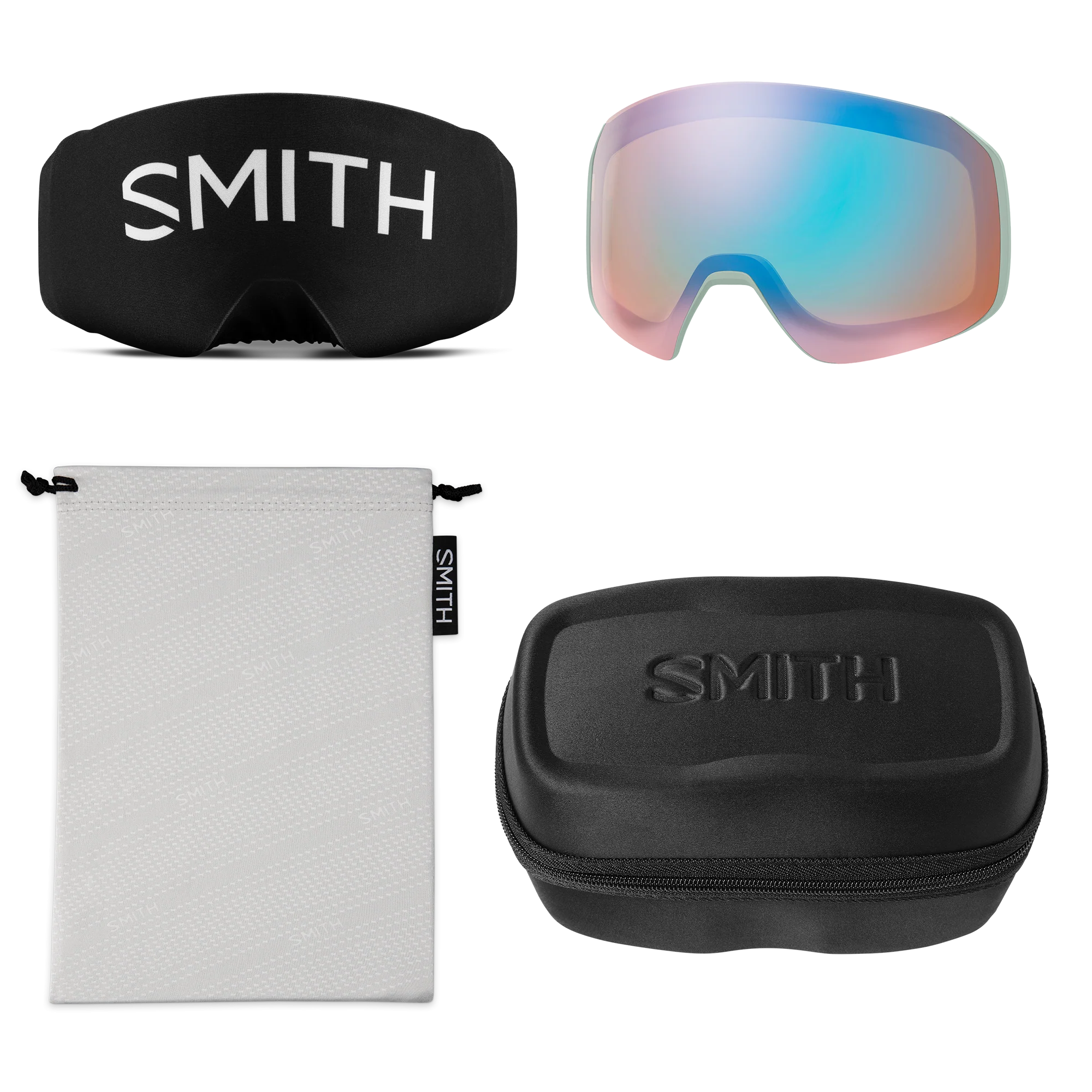 Masque de ski Smith - 4D MAG S - Vert Soft Grass Waves - ChromaPop Sun Platinum Mirror 5