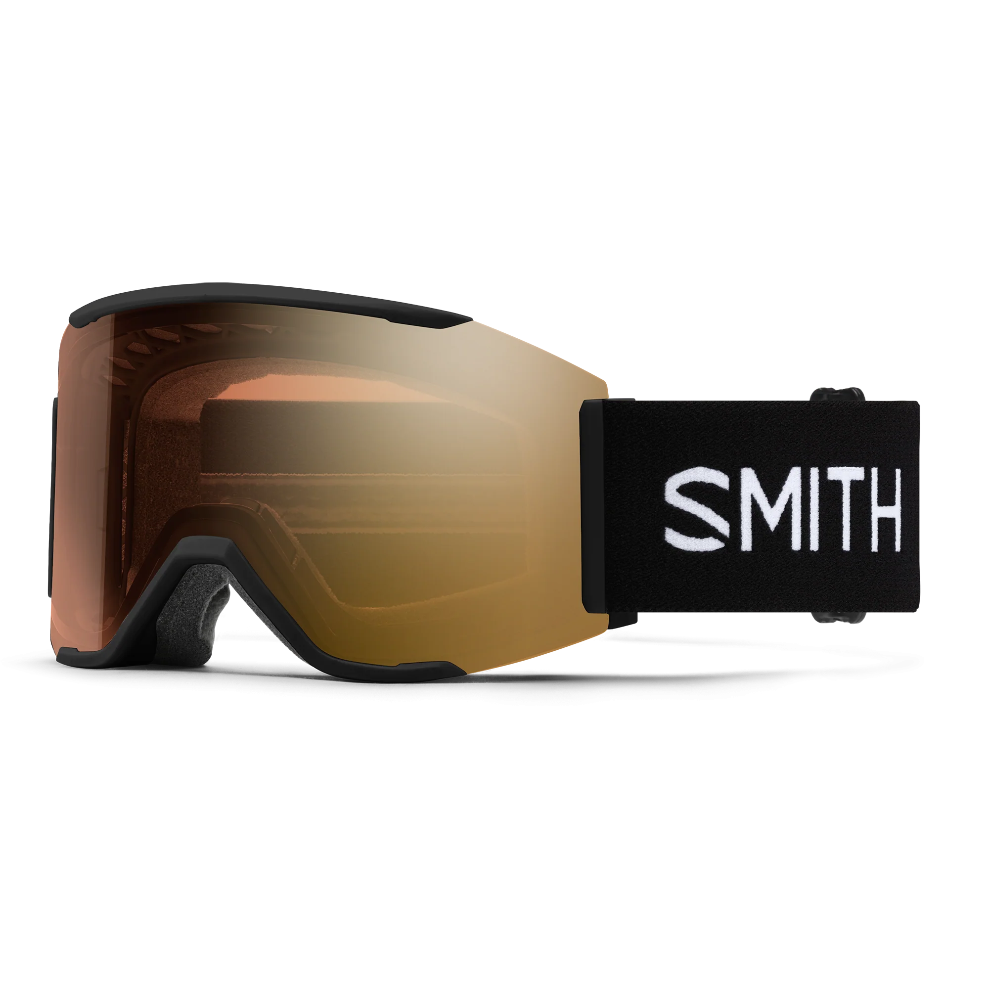 Masque de ski Smith - Squad MAG - Noir - ChromaPop Pro Photochromic Gold Mirror