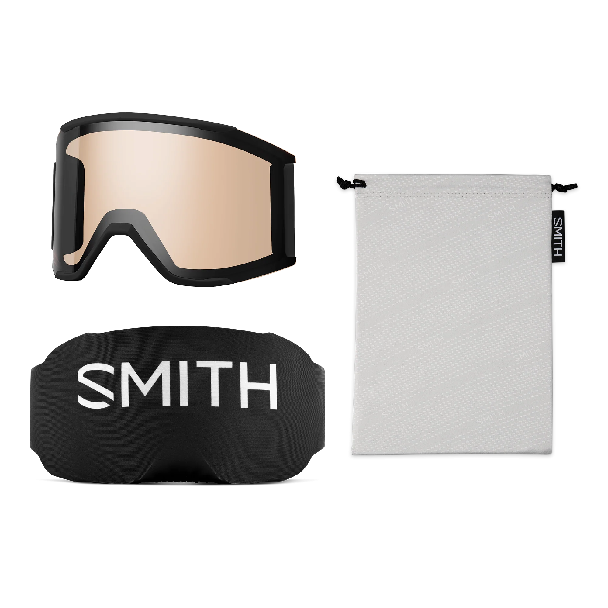 Masque de ski Smith - Squad MAG - Noir - ChromaPop Sun Green Mirror 2
