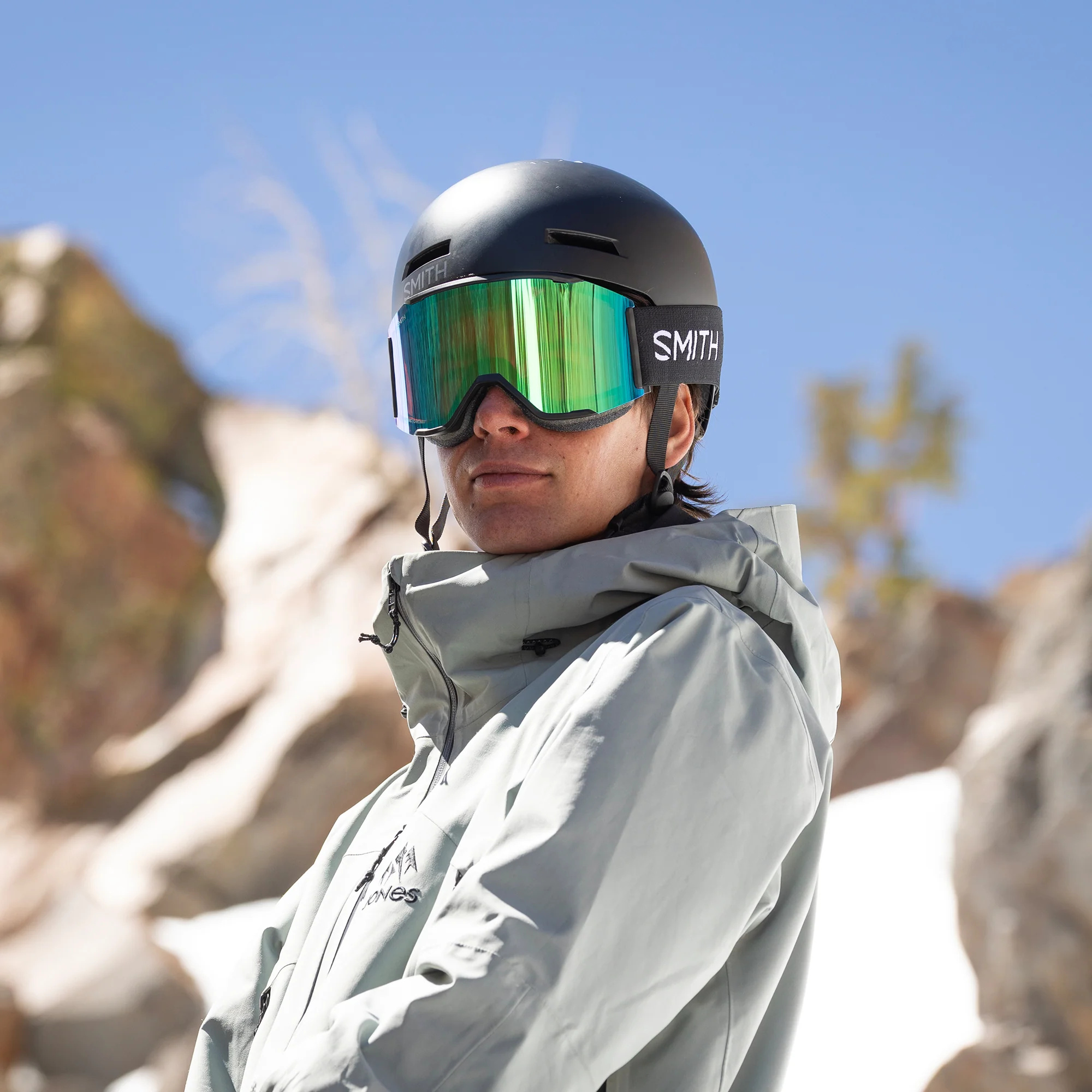 Masque de ski Smith - Squad MAG - Noir - ChromaPop Sun Green Mirror 3