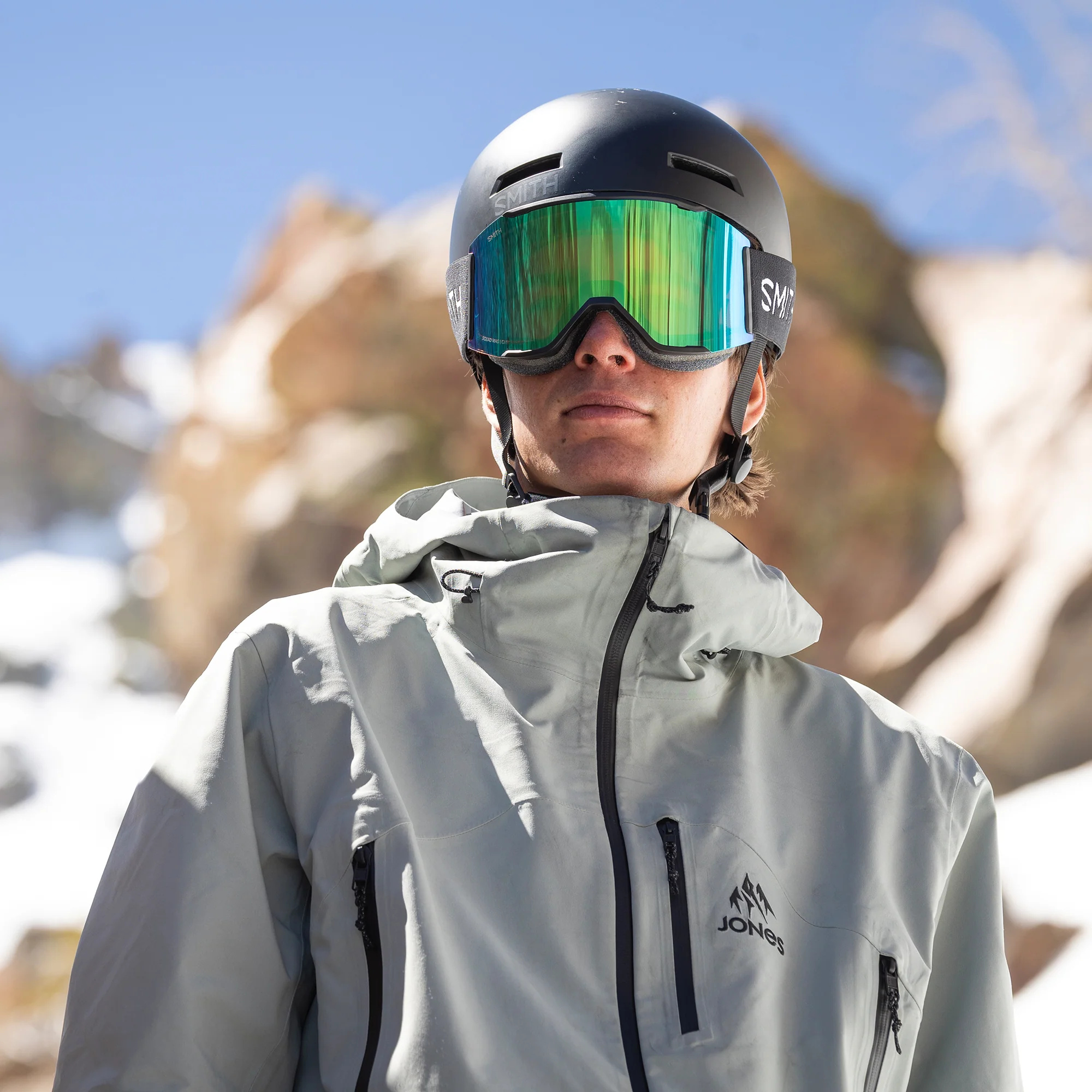 Masque de ski Smith - Squad MAG - Noir - ChromaPop Sun Green Mirror 5