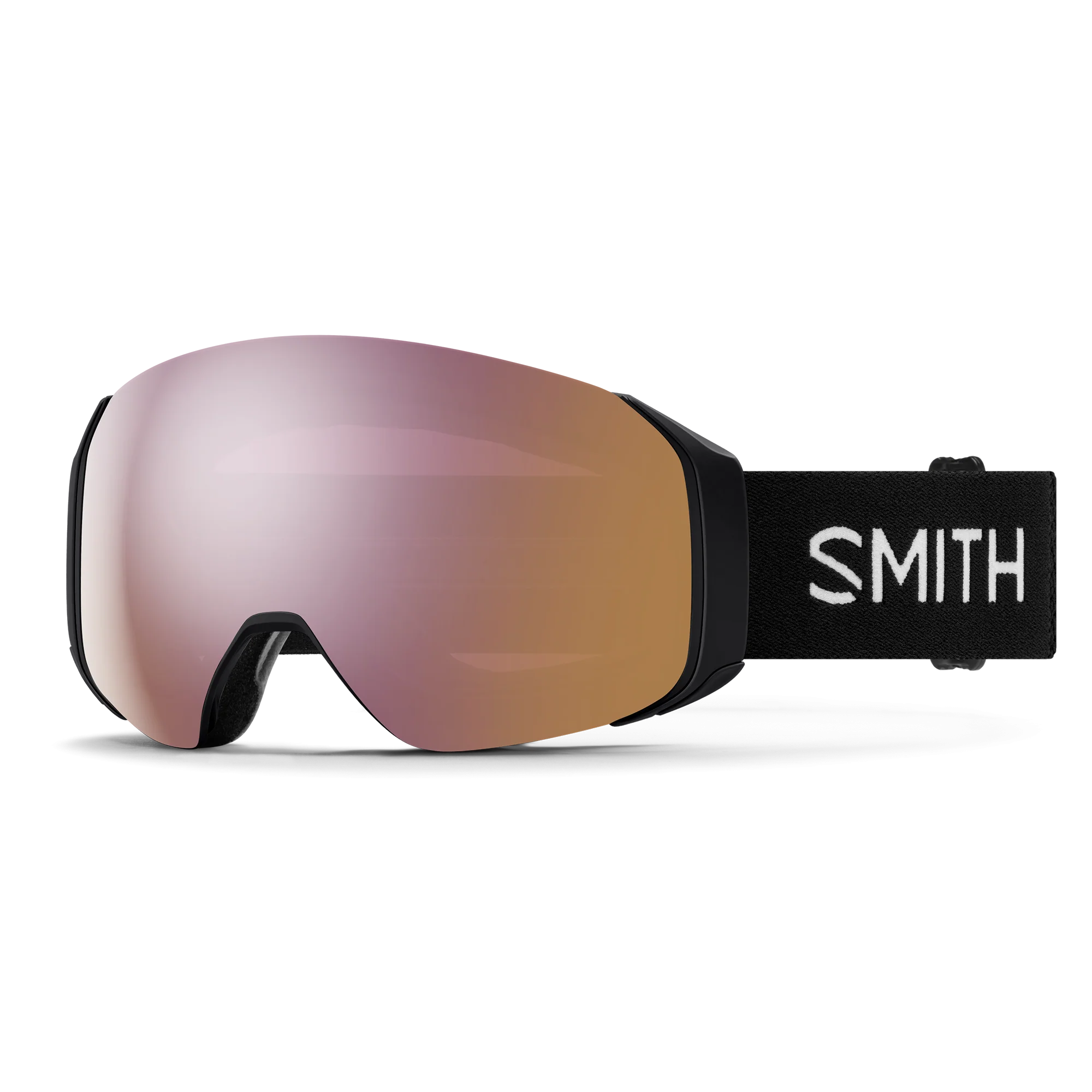 Masque de ski Smith - 4D MAG S - Noir - ChromaPop Everyday Rose Gold Mirror