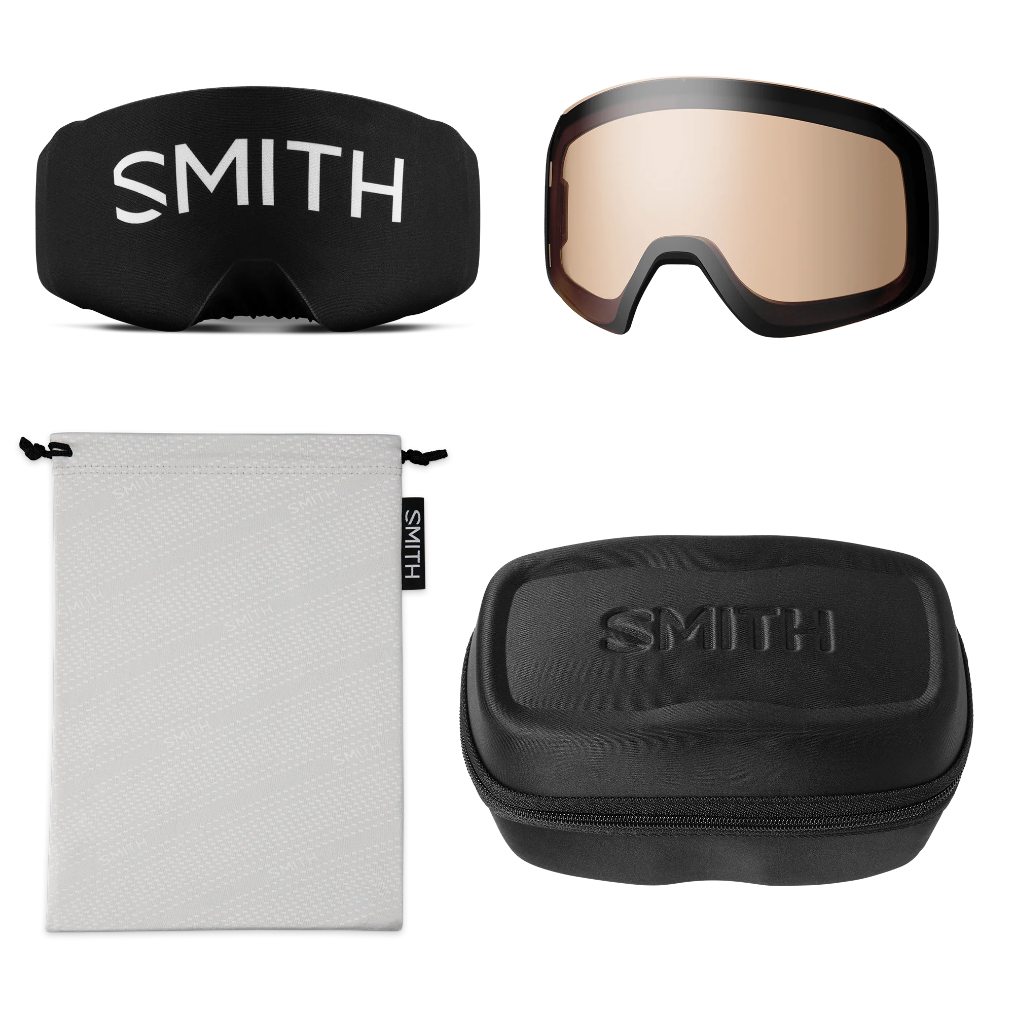 Masque de ski Smith - 4D MAG S - Noir - ChromaPop Everyday Rose Gold Mirror 2