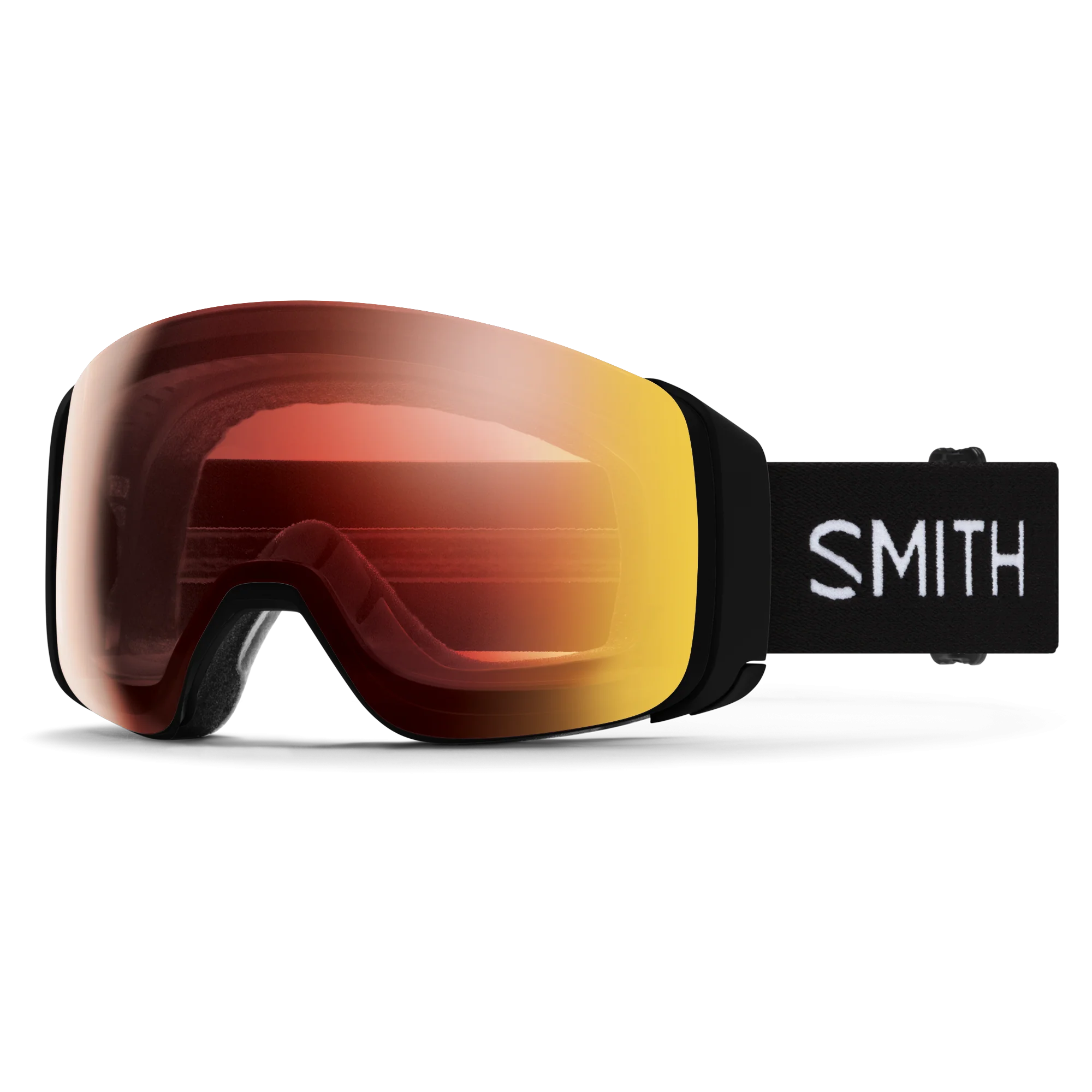 Masque de ski Smith - 4D MAG Low Bridge Fit - Noir - ChromaPop Pro Photochromic Red Mirror