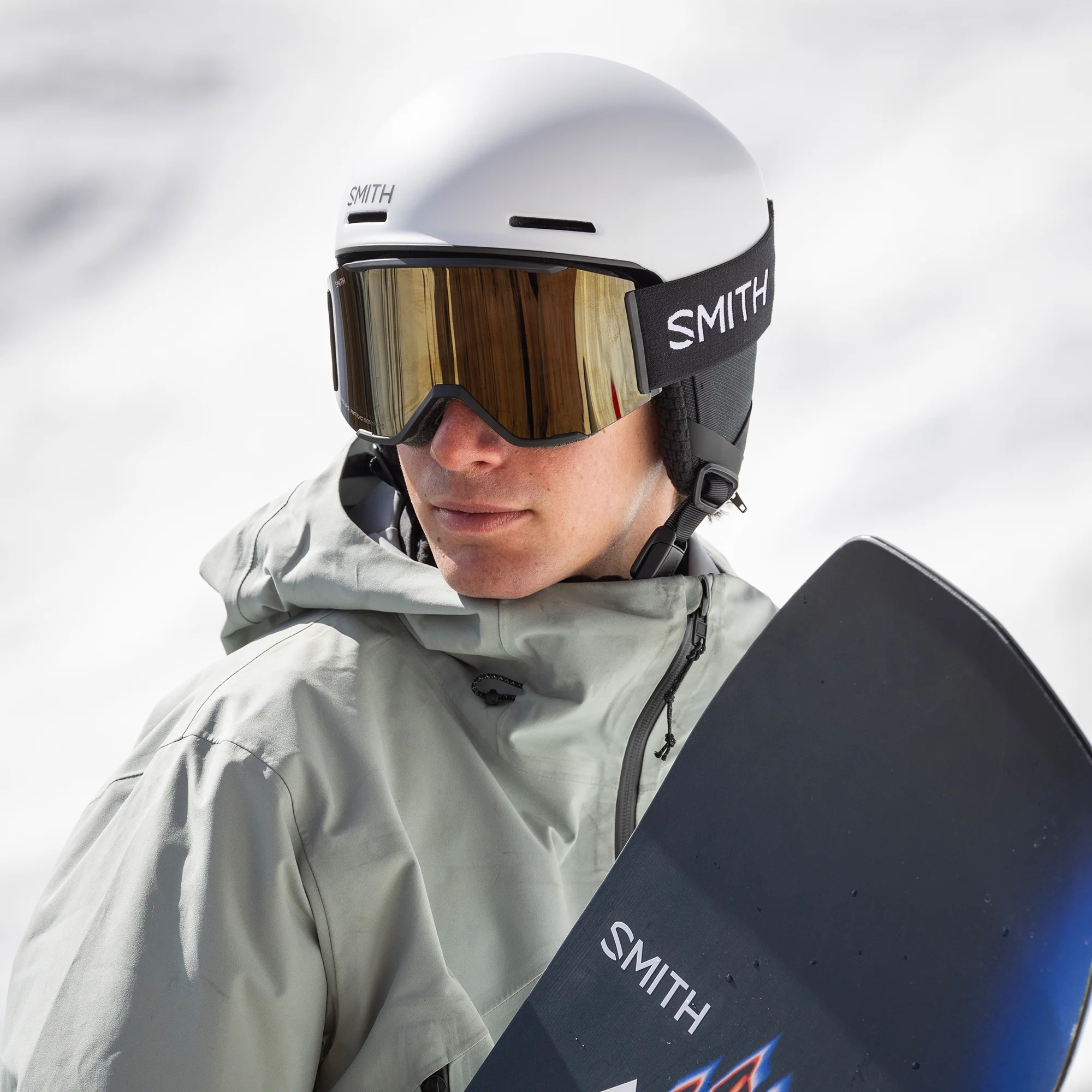 Masque de ski Smith - Squad MAG - Noir - ChromaPop Sun Black Gold Mirror 2