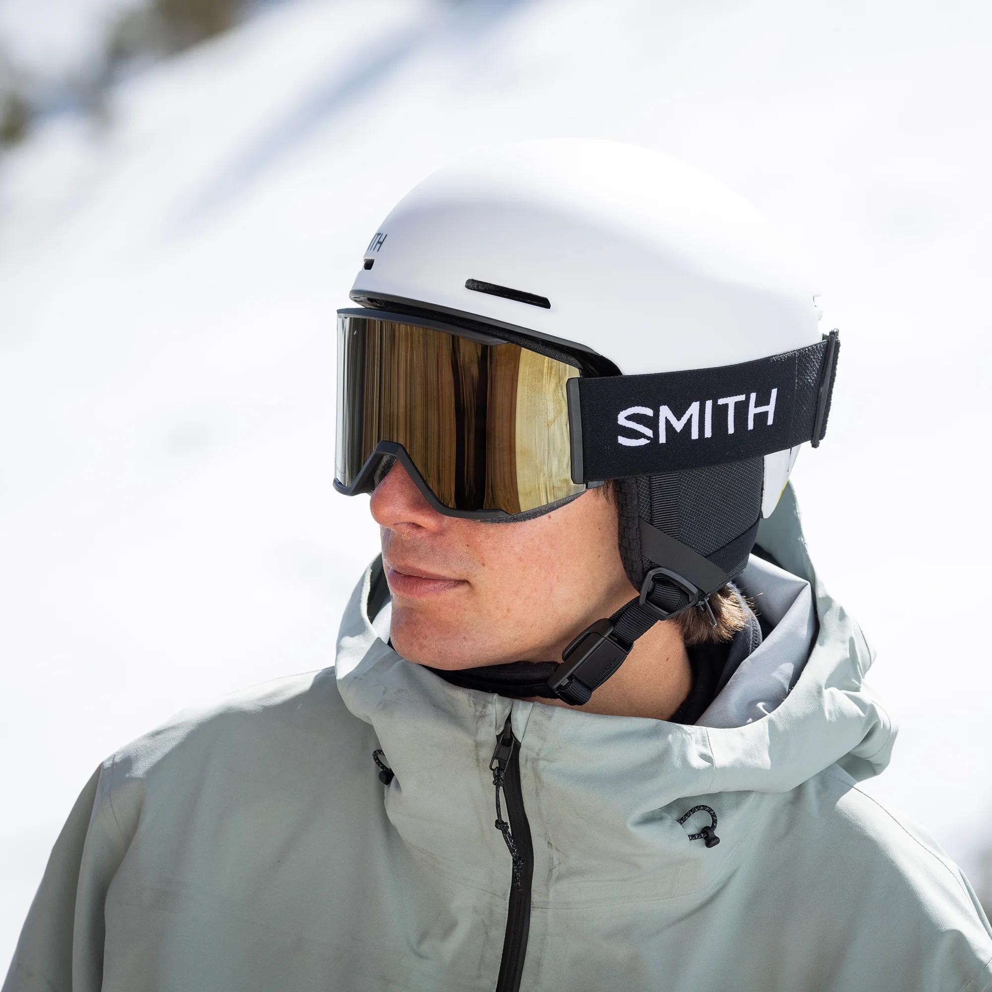 Masque de ski Smith - Squad MAG - Noir - ChromaPop Sun Black Gold Mirror 3