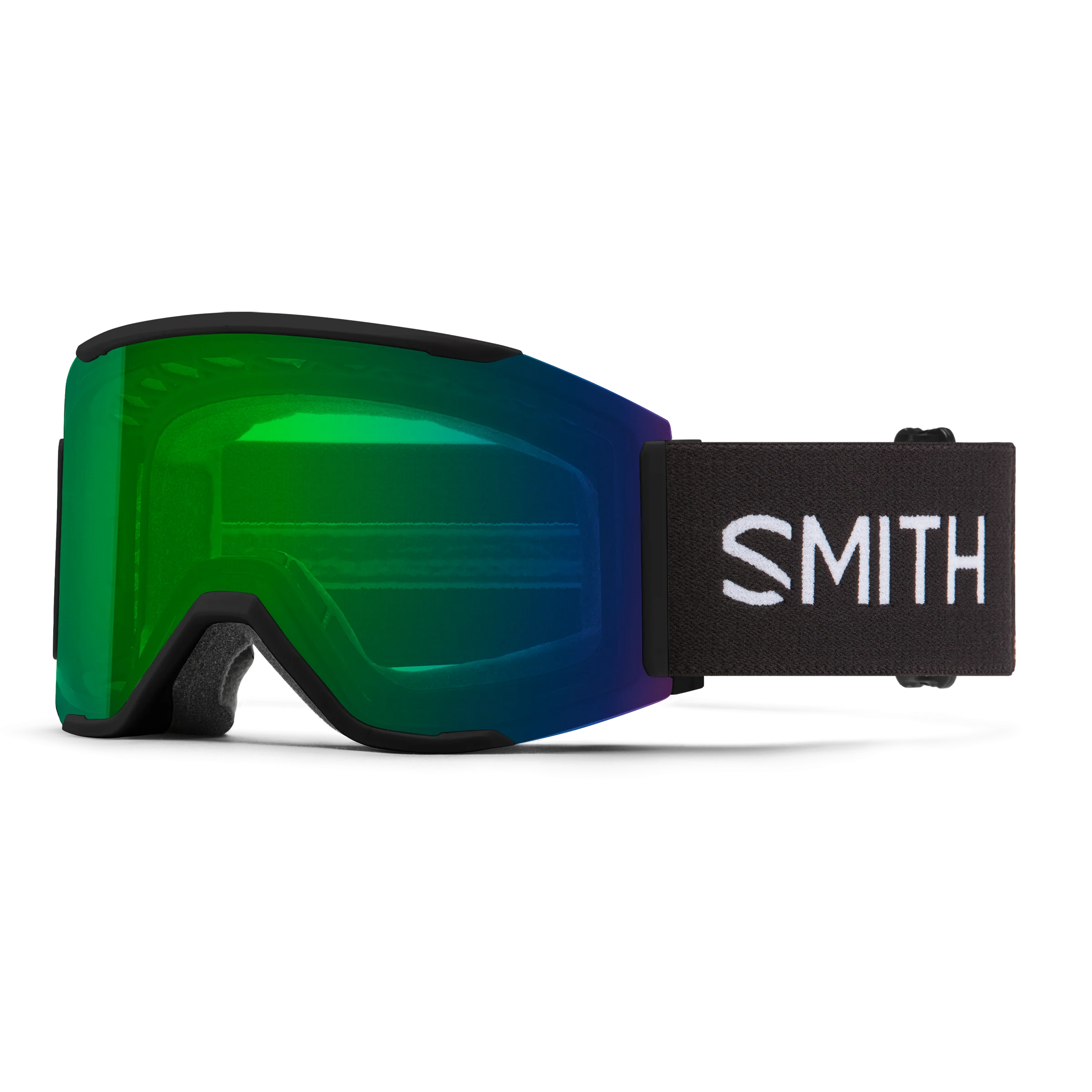 Masque de ski Smith - Squad MAG - Noir - ChromaPop Everyday Green Mirror