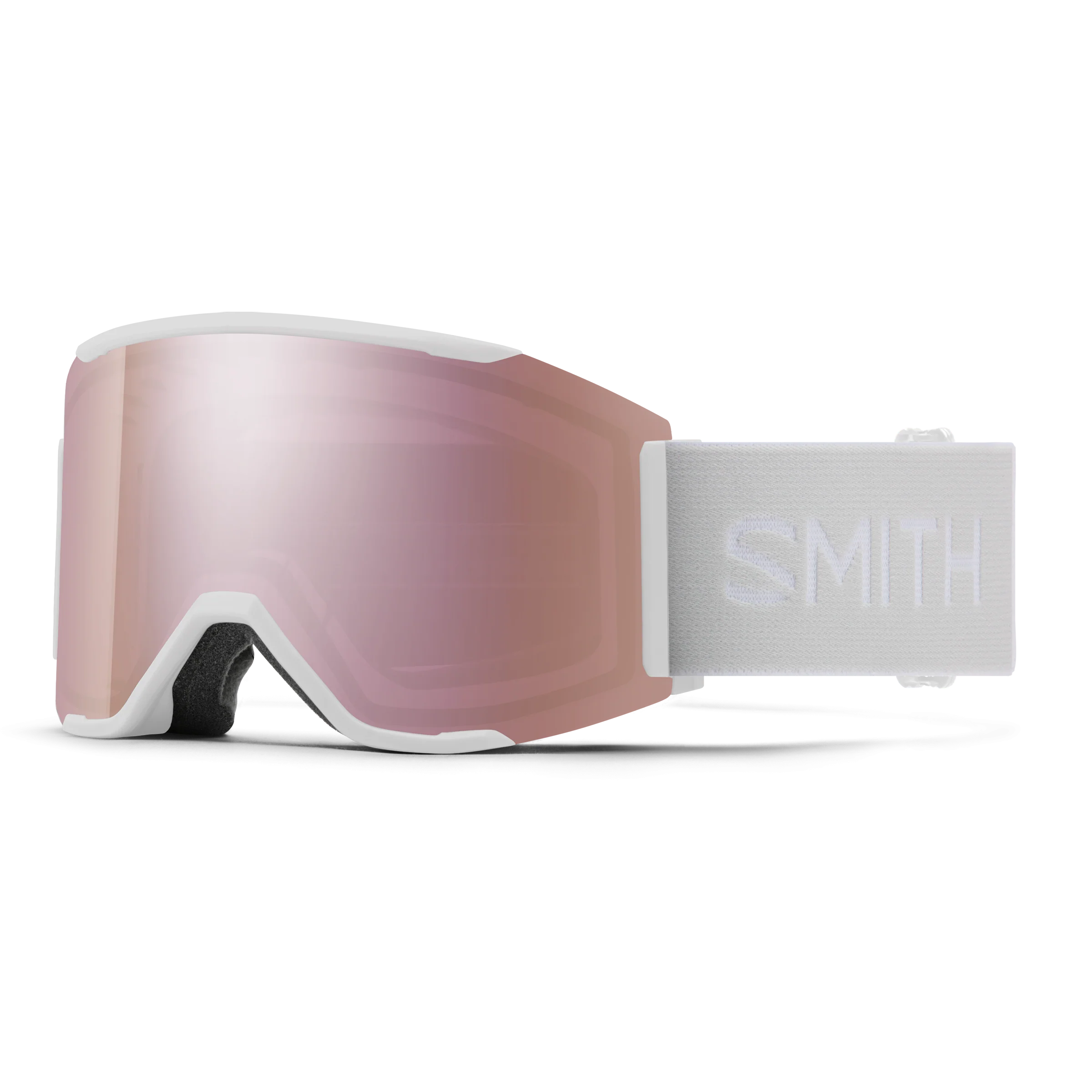 Masque de ski Smith - Squad MAG - Blanc Vapor - ChromaPop Everyday Rose Gold Mirror