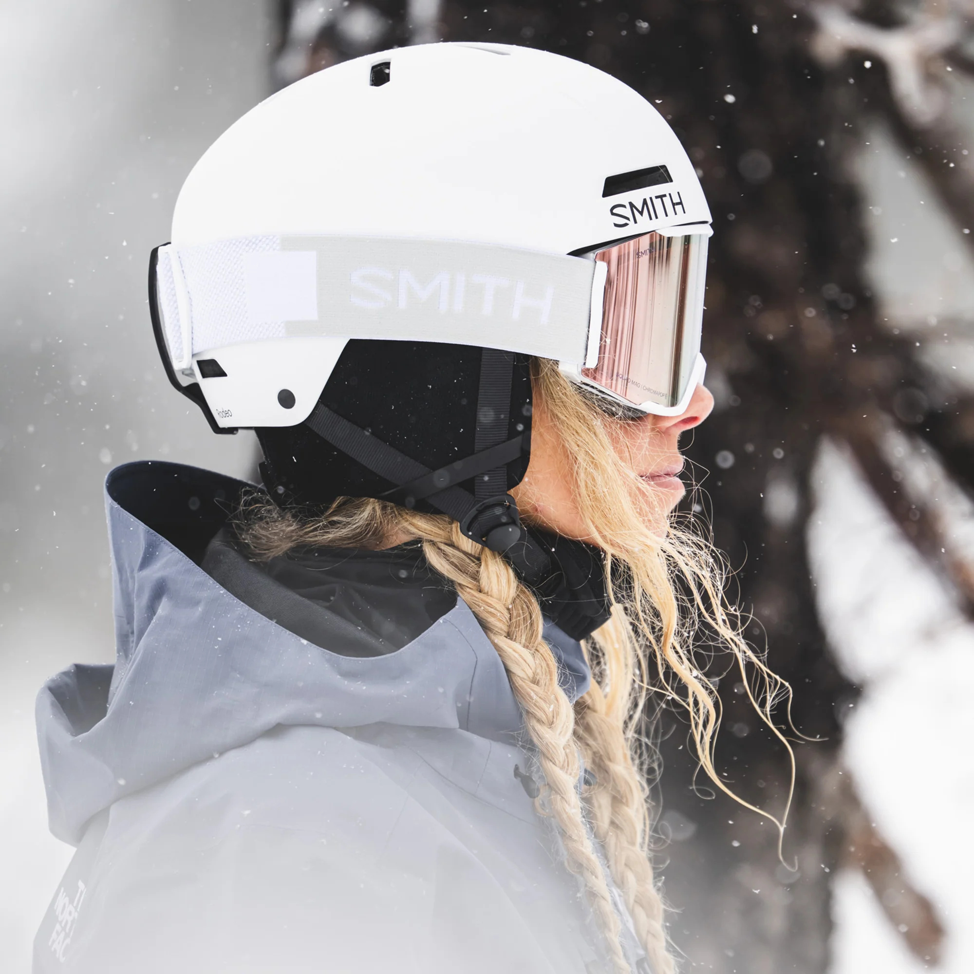 Masque de ski Smith - Squad MAG - Blanc Vapor - ChromaPop Everyday Rose Gold Mirror 5