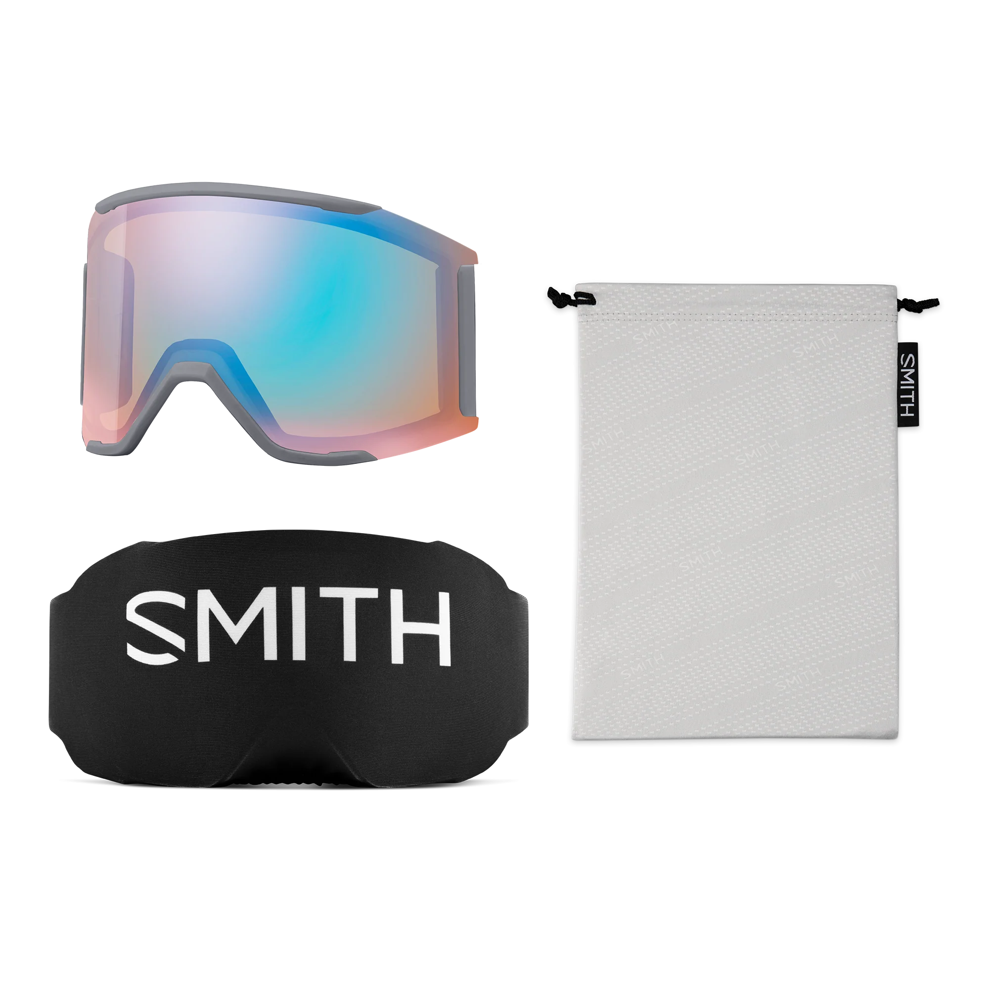 Masque de ski Smith - Squad MAG - Gris Cirrus - ChromaPop Sun Platinum Mirror 5