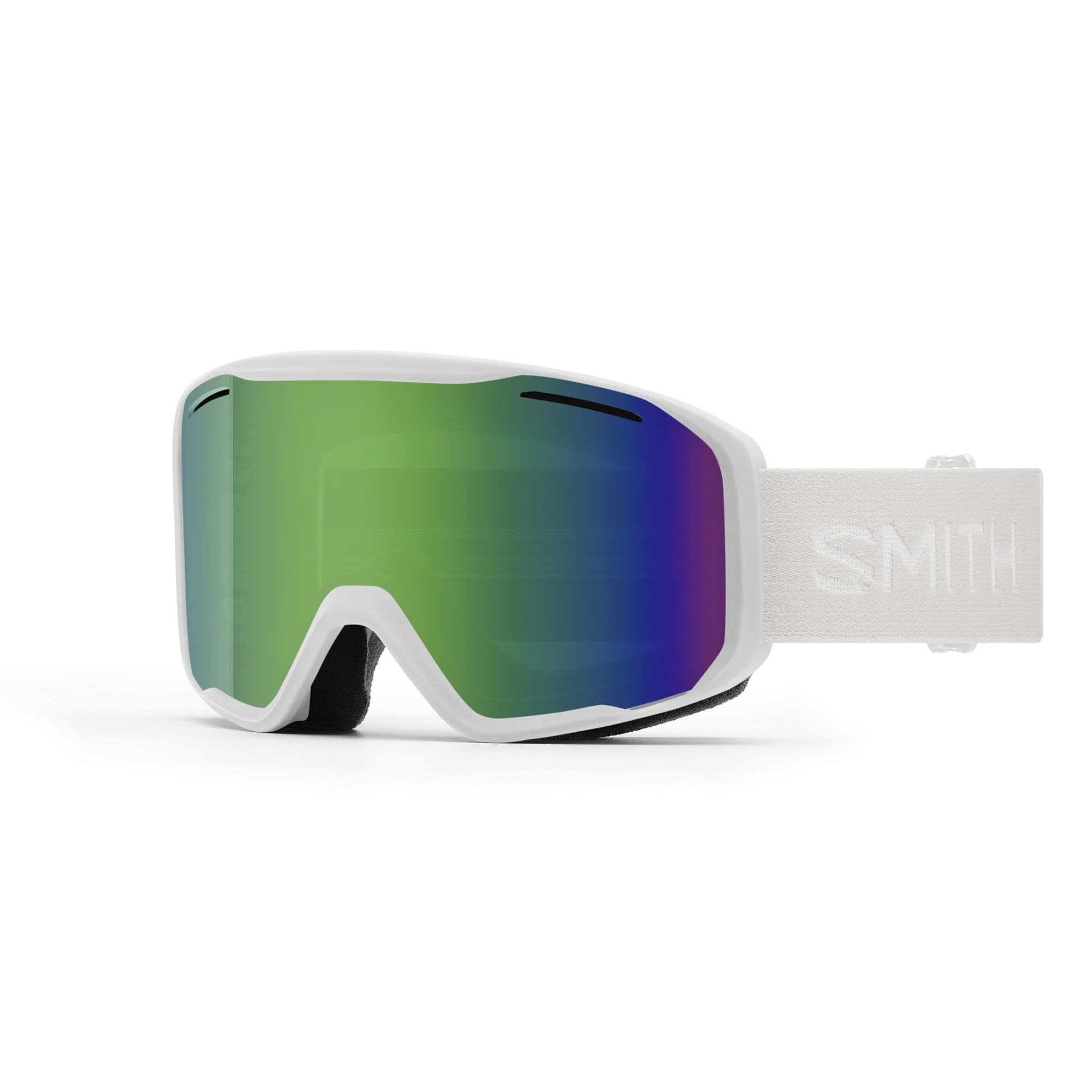 Masque de ski Smith - Blazer - Blanc - Green Sol-X Mirror