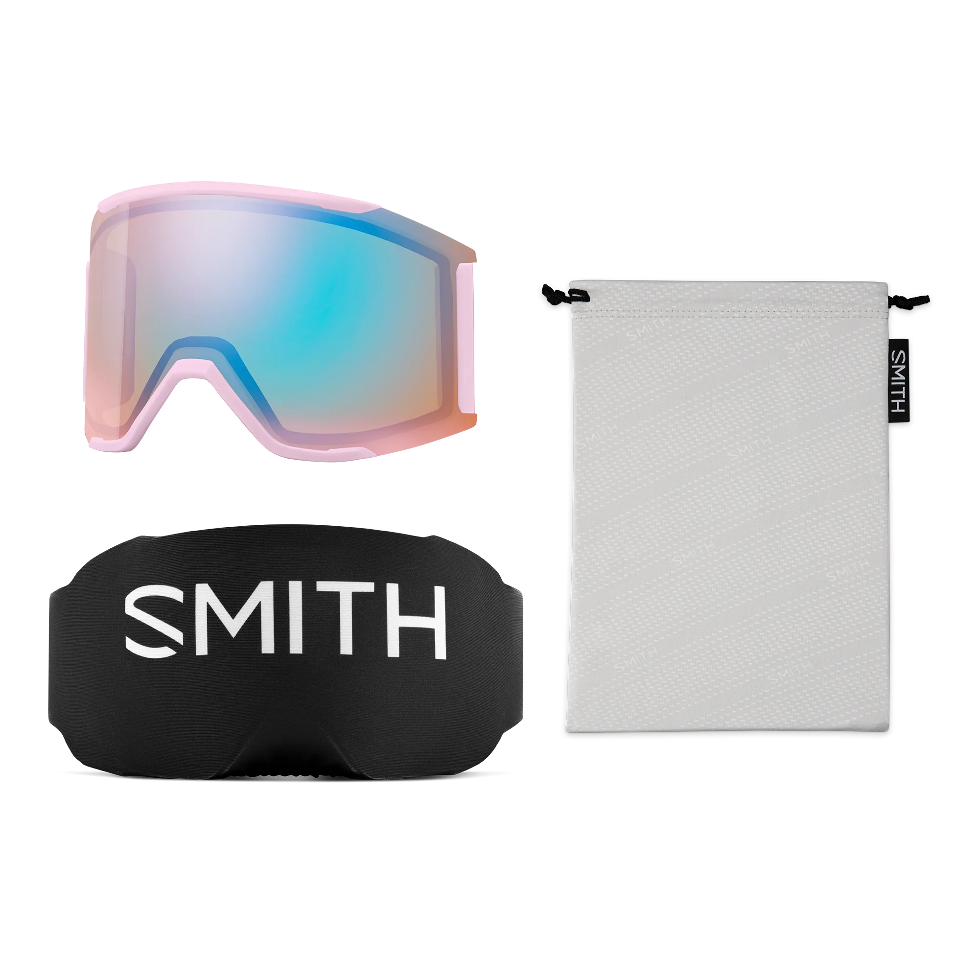 Masque de ski Smith - Squad MAG - Rose Frost Flex Glitch - ChromaPop Sun Black 5