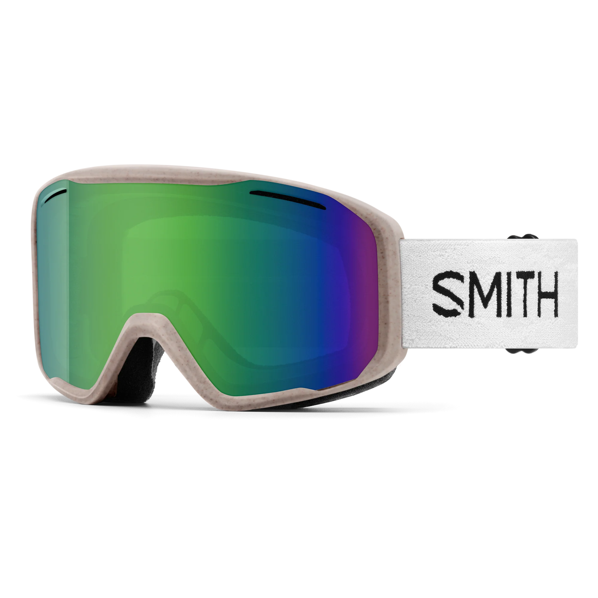 Masque de ski Smith - Blazer - Raw Renu non teint - Green Sol-X Mirror