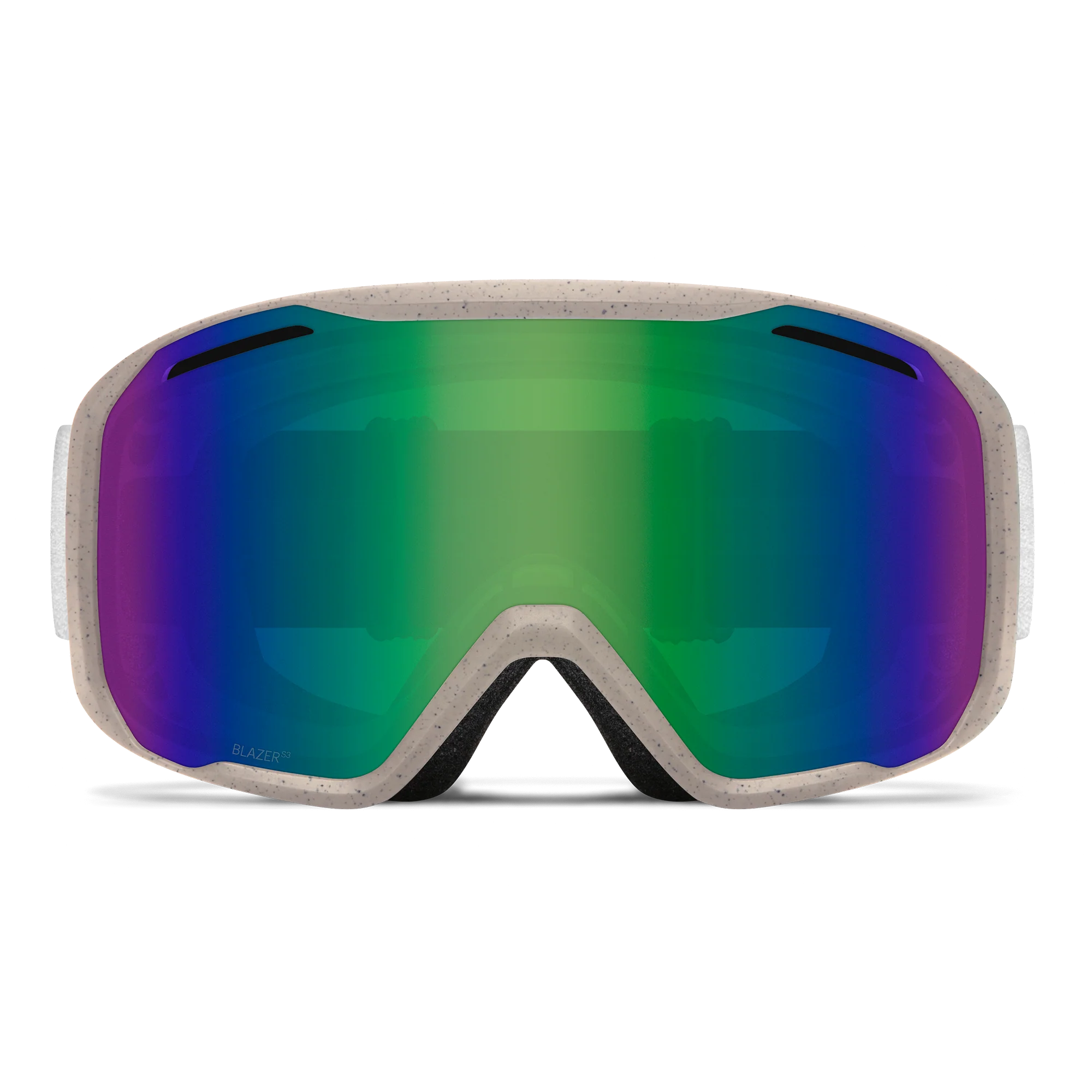 Masque de ski Smith - Blazer - Raw Renu non teint - Green Sol-X Mirror