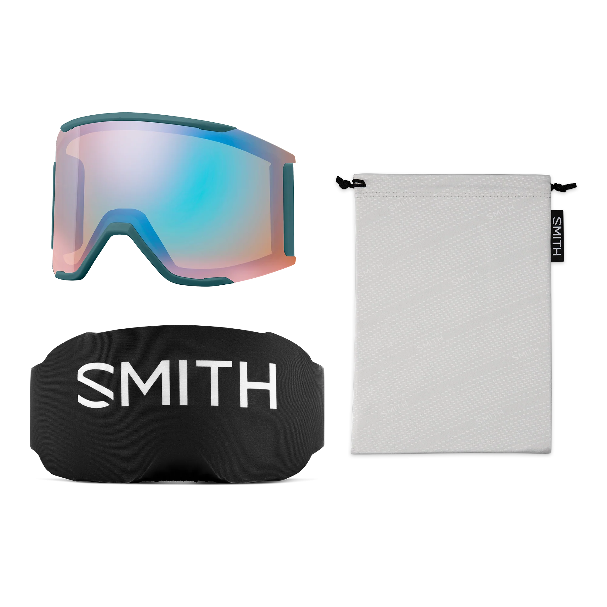 Masque de ski Smith - Squad MAG - Cenote - ChromaPop Everyday Green Mirror 5