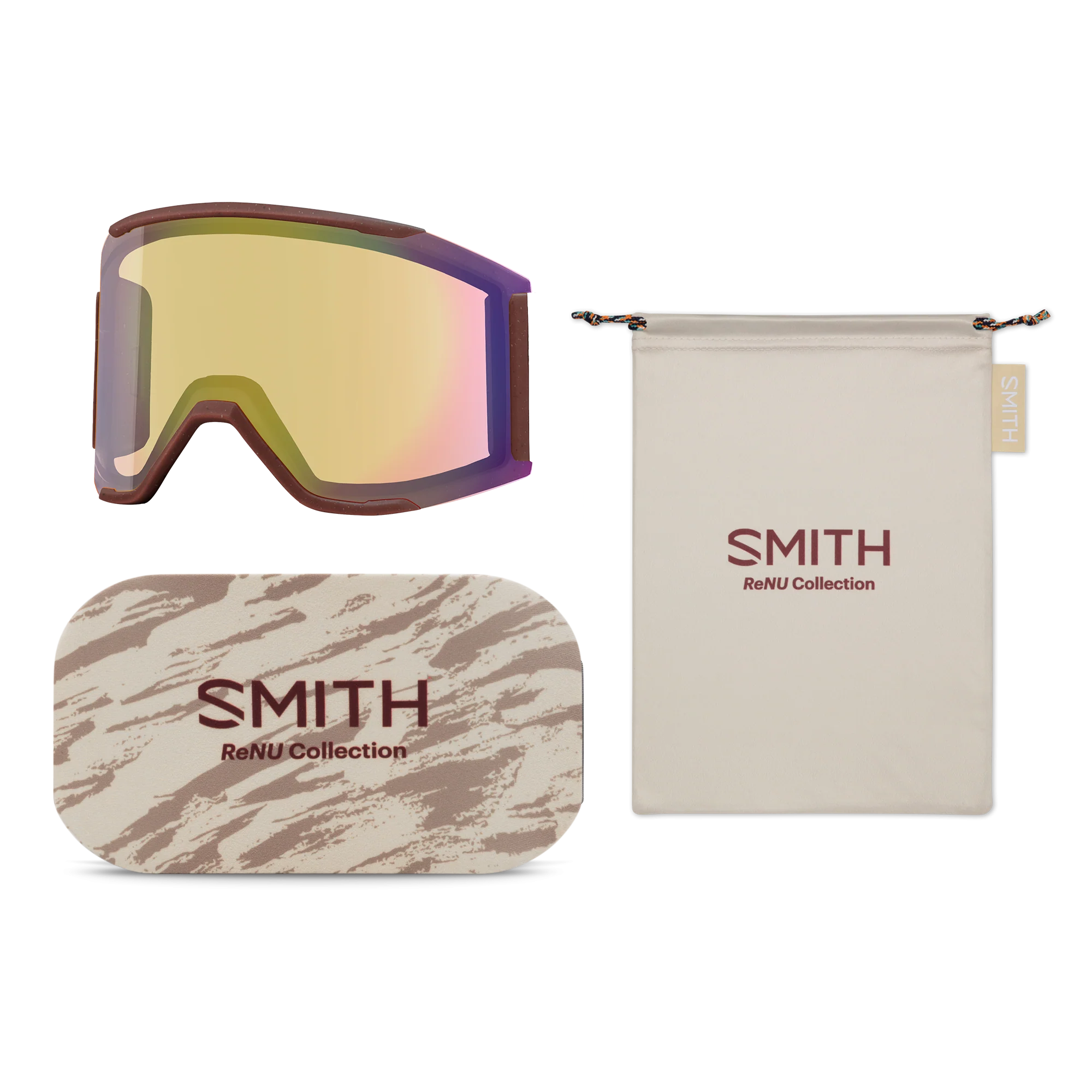 Masque de ski Smith - Squad MAG - Rouille ReNU Natural - ChromaPop Everyday Red Mirror 5