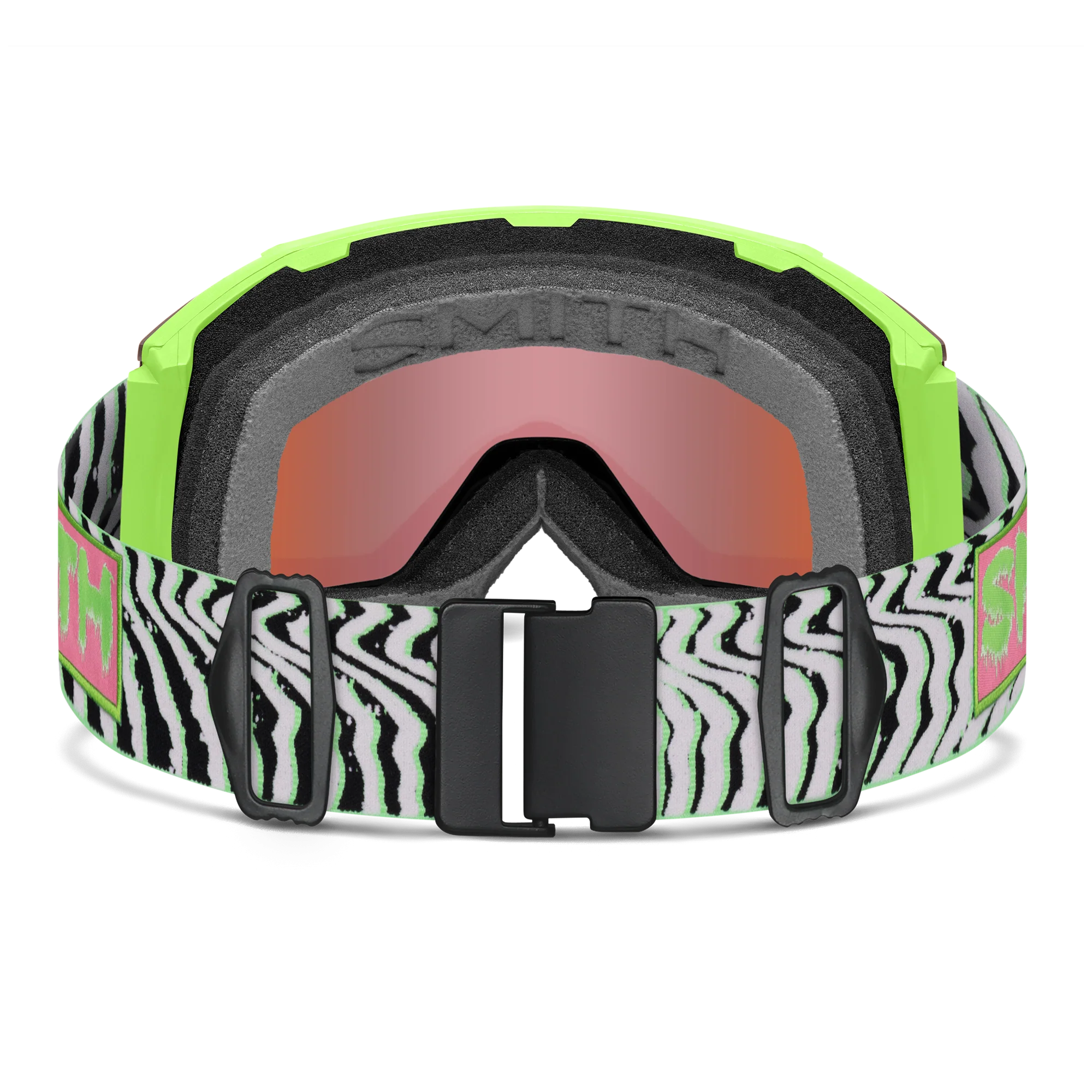 Masque de ski Smith - Squad MAG - Slime Static Shag - ChromaPop Everyday Green Mirror 3