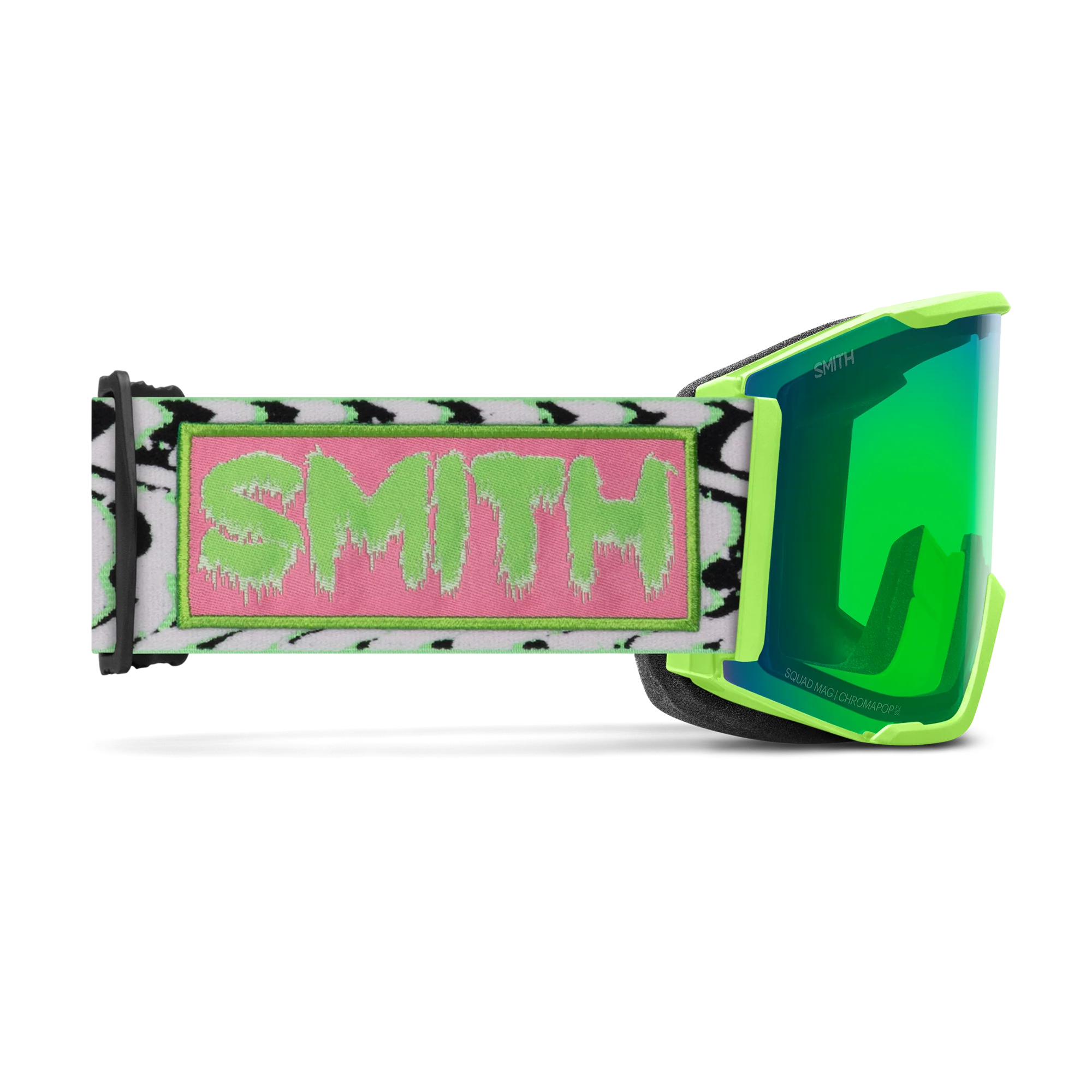 Masque de ski Smith - Squad MAG - Slime Static Shag - ChromaPop Everyday Green Mirror 4