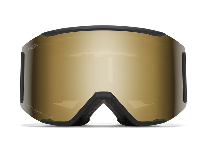 Masque de ski Smith - Squad MAG Low Bridge Fit - Noir - ChromaPop Sun Black Gold Mirror 2