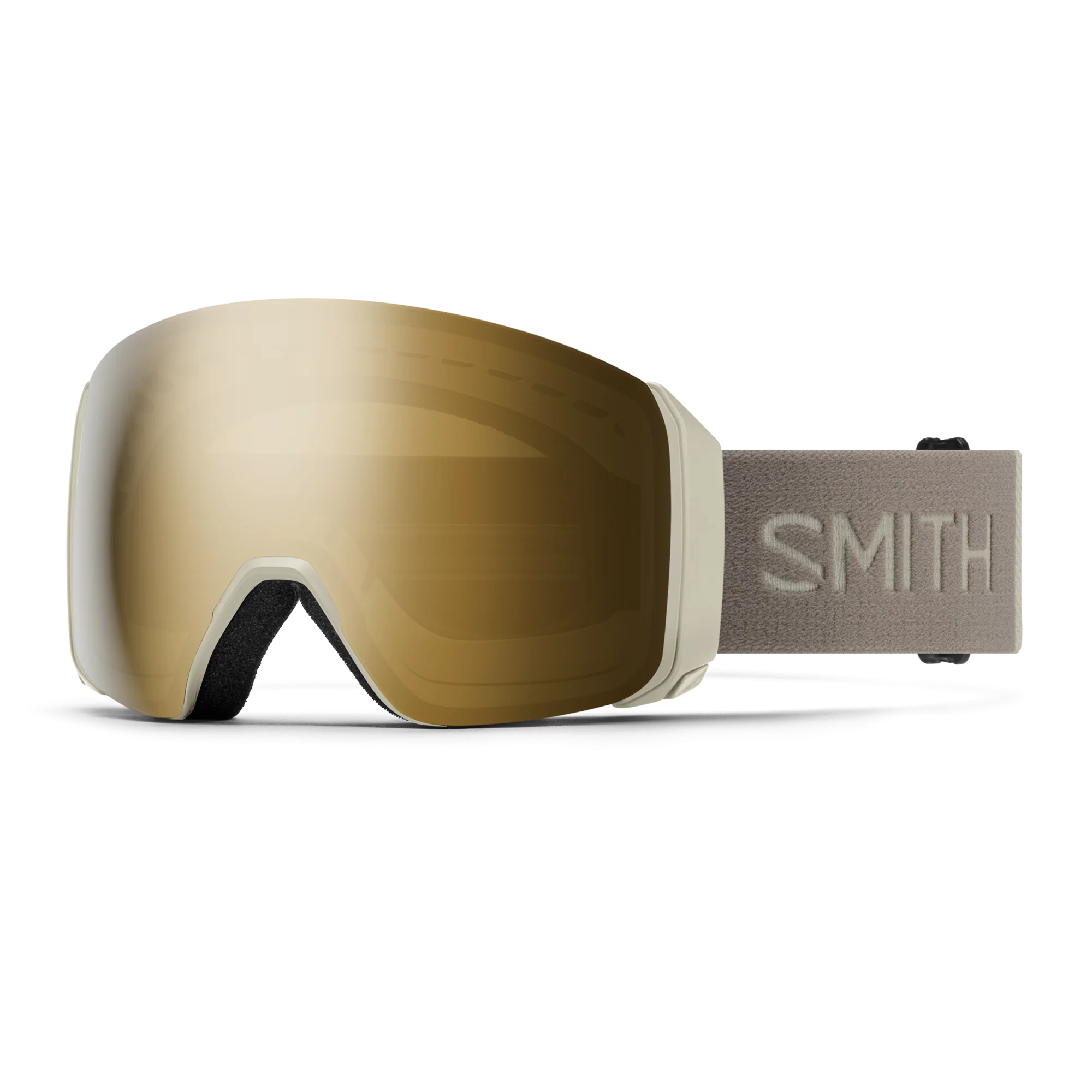 Masque de ski Smith - 4D MAG XL - Craie - ChromaPop Sun Black Gold Mirror