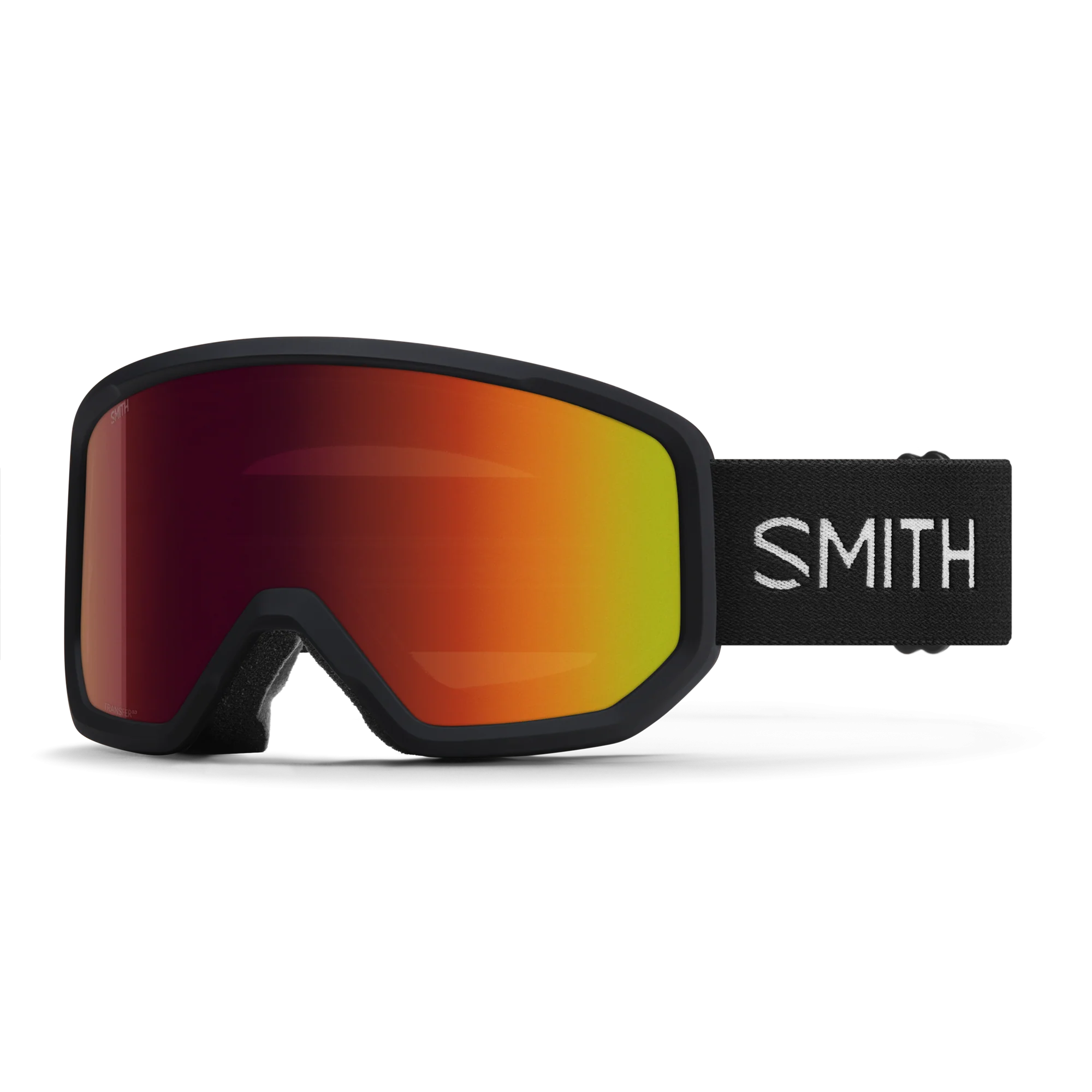 Masque de ski Smith - Transfer - Noir - Red Sol-X Mirror