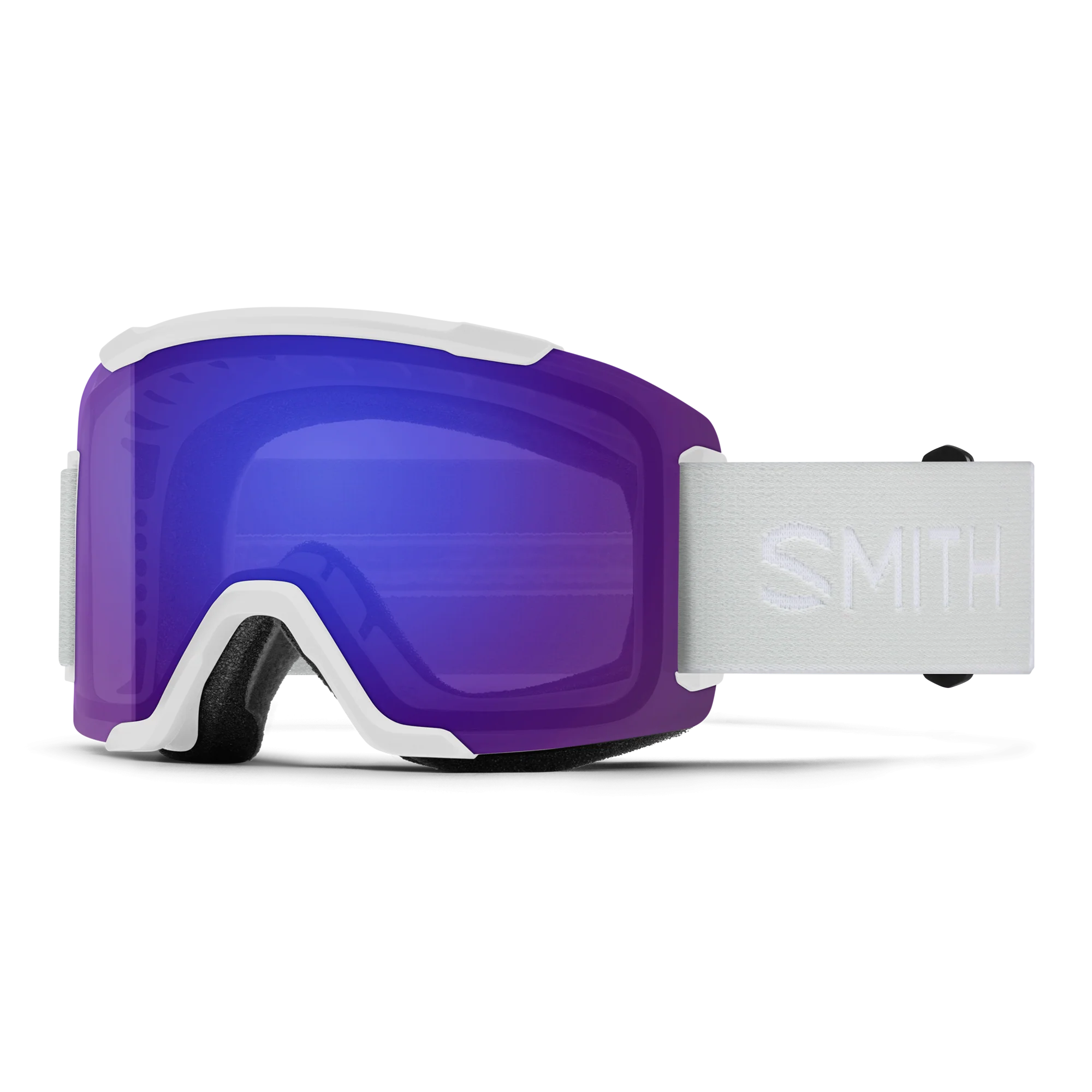 Masque de ski Smith - Squad - Blanc Vapor - ChromaPop Everyday Violet Mirror